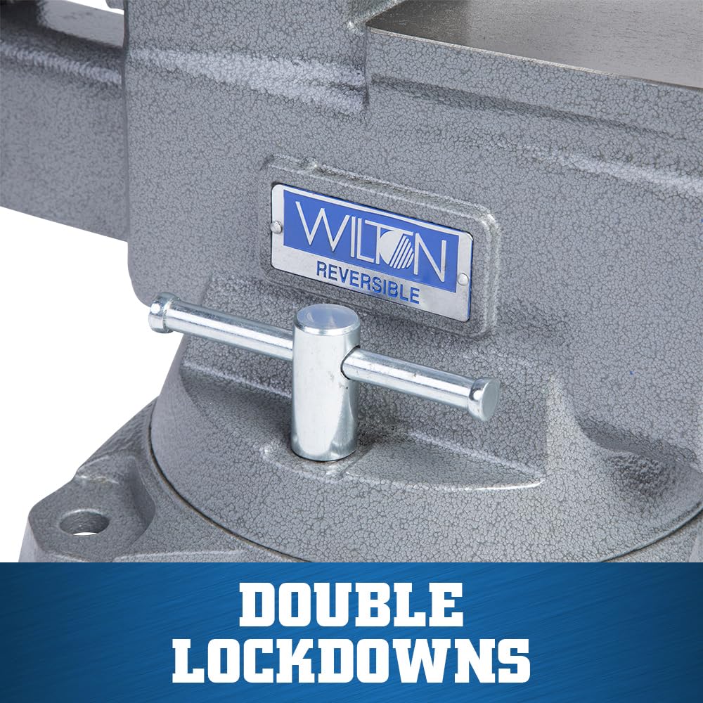 Reversible Wilton Bench Vise, 8" Jaw Width, 9-1/4" & 14-1/2" Jaw Opening, 4-3/4" Throat (Model 4800R)
