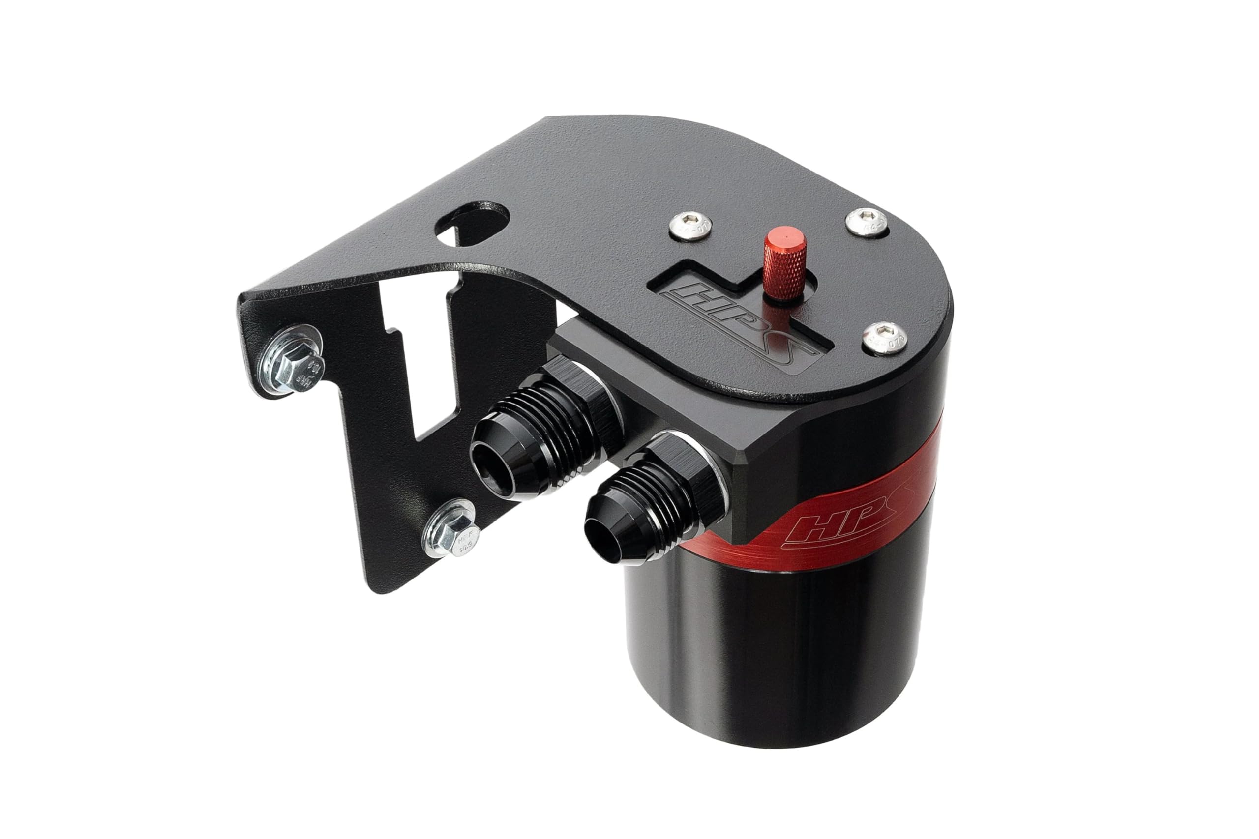 HPS Aluminum Black Oil Catch Can Kit Compatible for 2015-2021 Subaru WRX 2.0L Turbo, 860-007