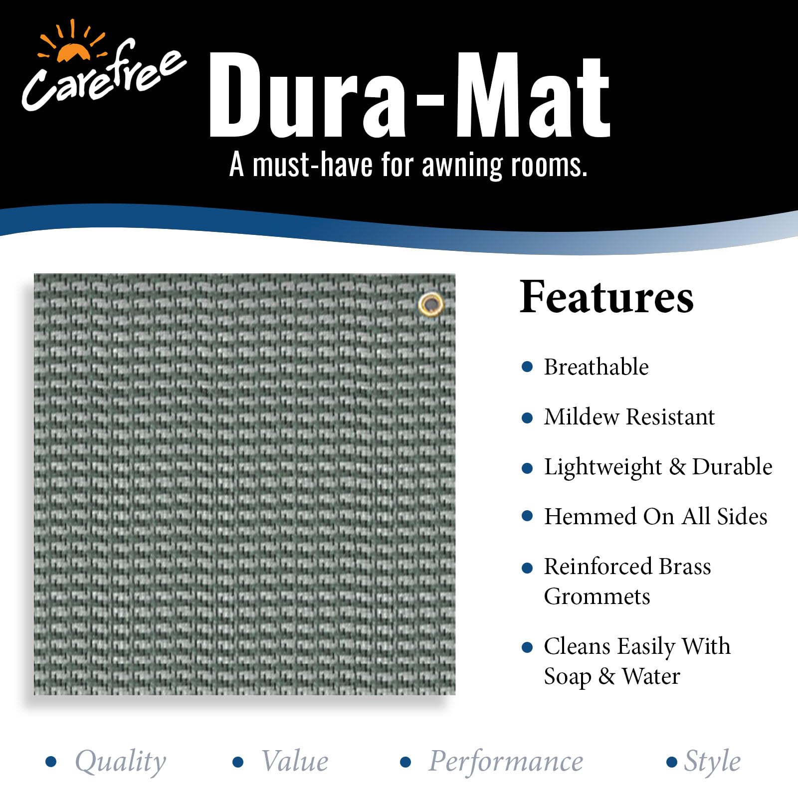 Gray Carefree 182071 8' x 20' Dura-Mat