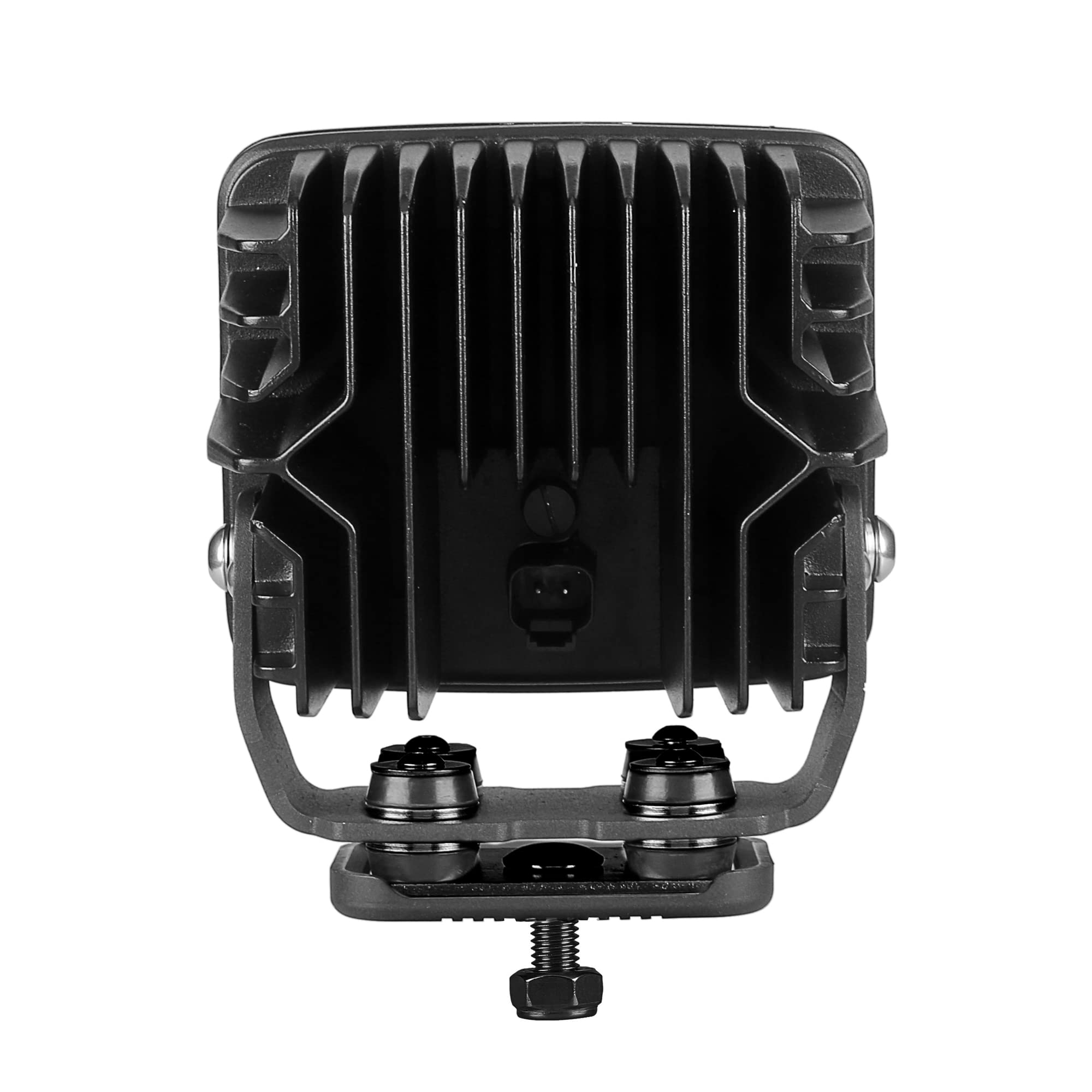 Xplor Lighting: Go Rhino Bright Series Square 5" Rectangle LED Spot Light Kit (Pair) | Surface Mount (Threaded Stud Mount) Aluminum, Black | 751800523FCS