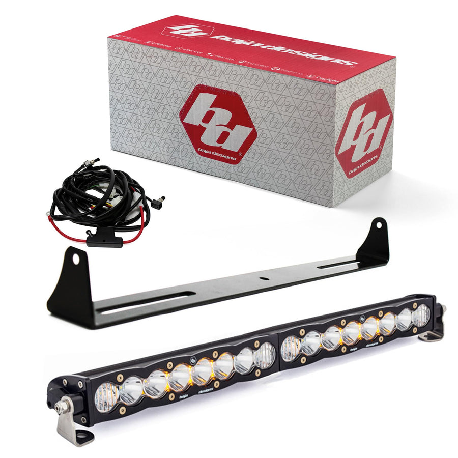 Baja Designs 20-inch S8 LED Bar Bumper Light Kit for Chevrolet Silverado, Sierra 1500/2500HD/3500HD 2007-13 (Driving/Combo; Clear)