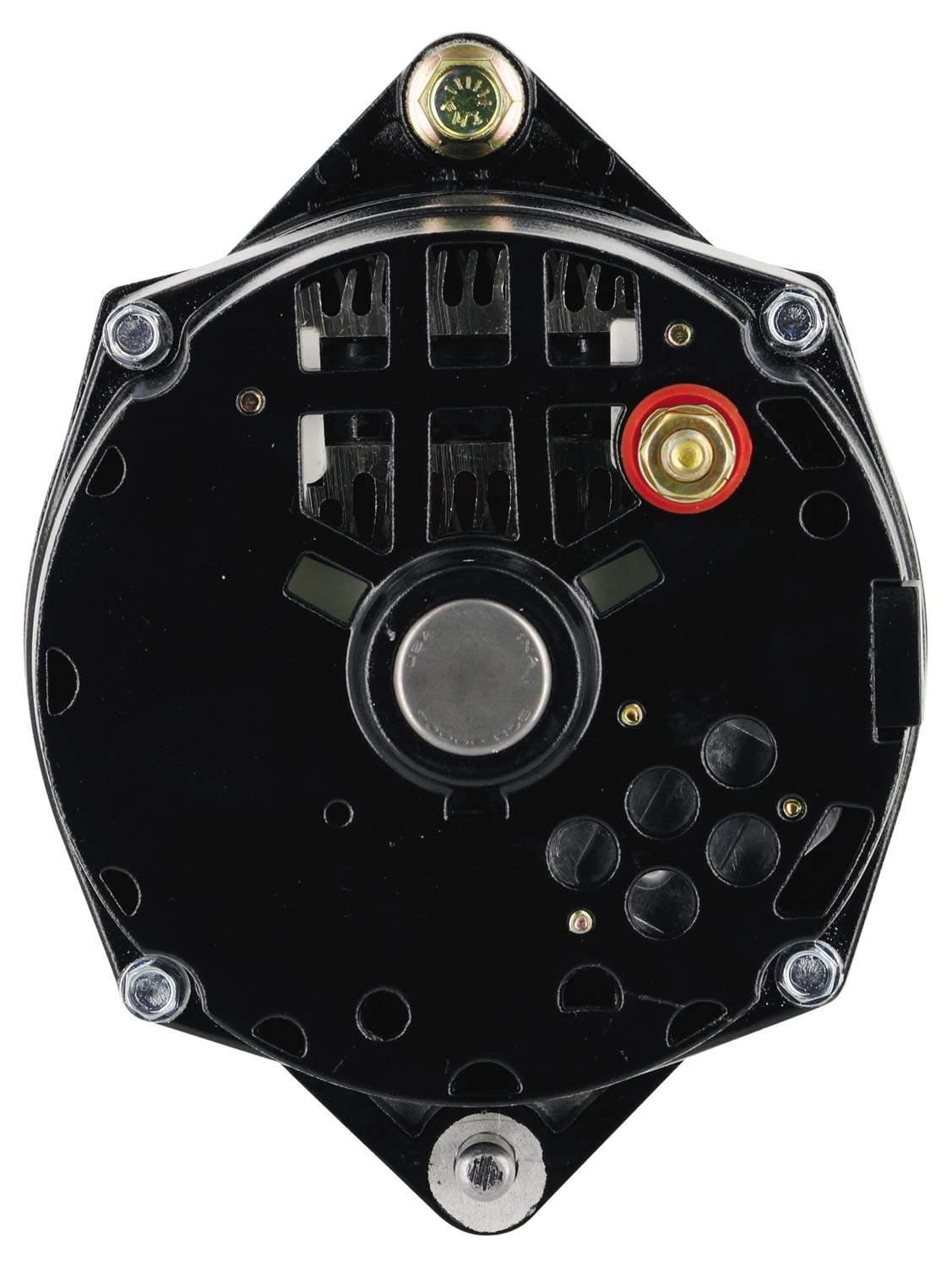 Alt Jeep Powermaster Upgrade Black 100A 6 grv Pulley Motorola Replacement 1" MTG Spool 1-Wire