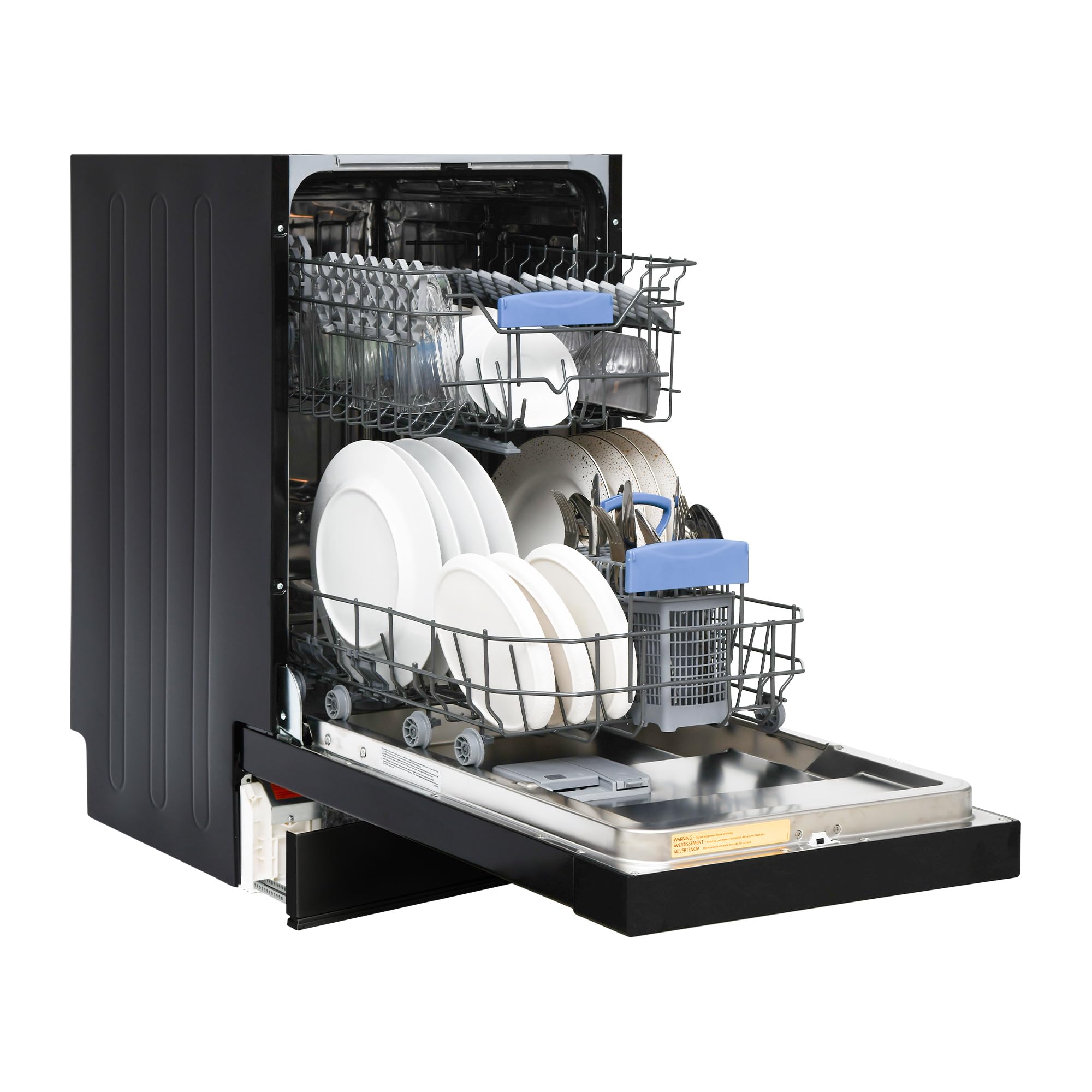 Equator 18" Built in Dishwasher 10 place Rack Wine 8 Wash Sensor Delay 1/2 Load 110V E-Star ADA in Black