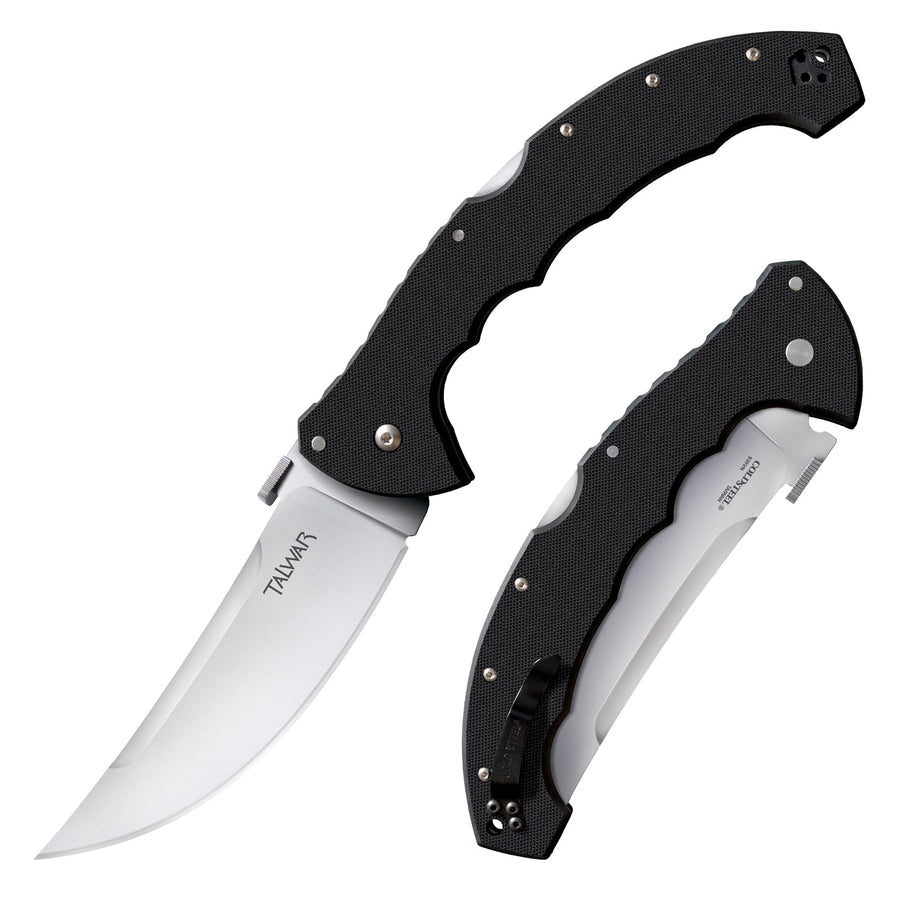 Cold Steel 5.5" Talwar S35VN Steel Ultra-Sharp Plain Blade 7.375" G10 Handle Tactical Pocket Folding Knife with Tri-Ad Locking Mechanism