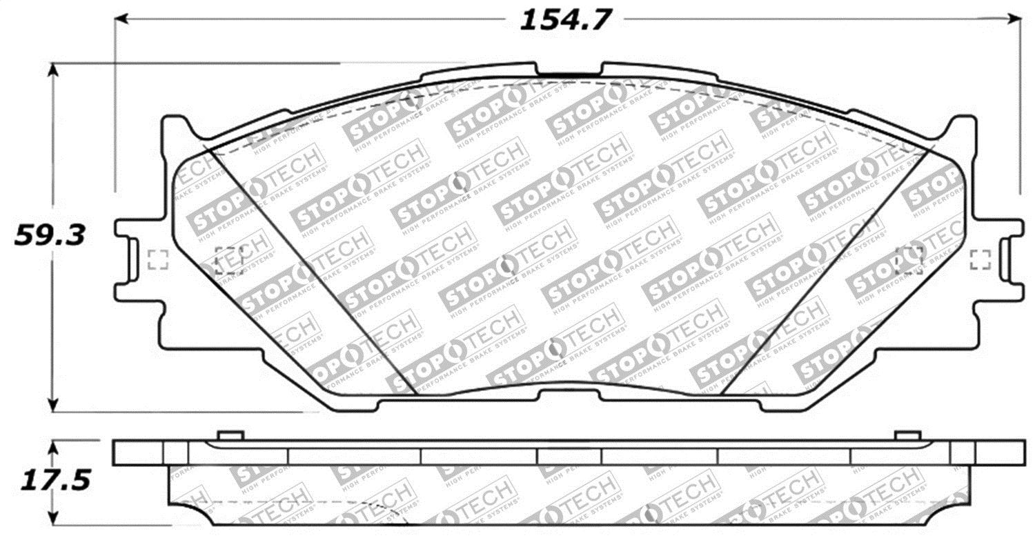 Sport Brake Pads StopTech 309.11780 with Shims and Hardware