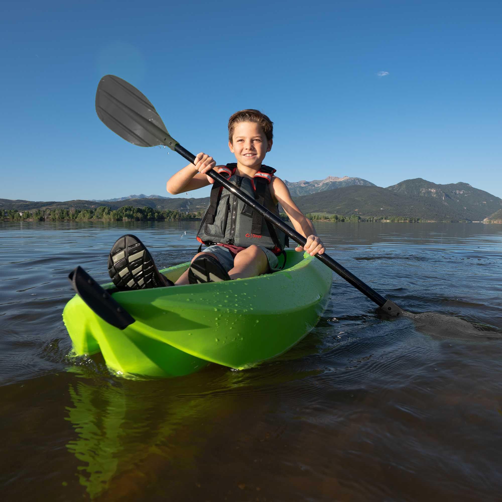 Youth Lifetime Wave Kayak with Paddle, 6 Feet (Green)
