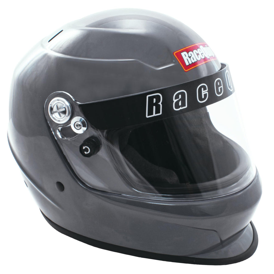 RaceQuip Auto Racing Full Face Helmet Model SFI 24.1 Pro Youth Junior Kids Gloss Steel 2266696