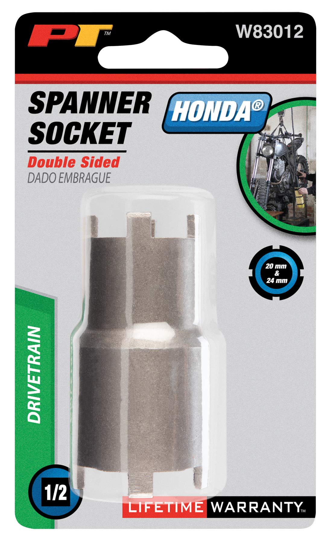 W83012 Performance Tool 20mm and 24mm Socket Set for Honda Motorcycles, ATVs, and Tractors