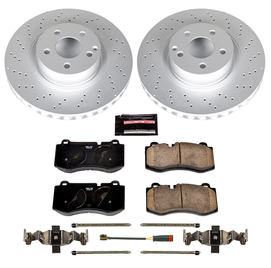 Power Stop Z23 Evolution Geomet Coated Brake Kit Front For Mercedes-Benz CL550 2007-2008, Mercedes-Benz S400 2010-2013, Mercedes-Benz S550 2007-2011 [Model Specific]