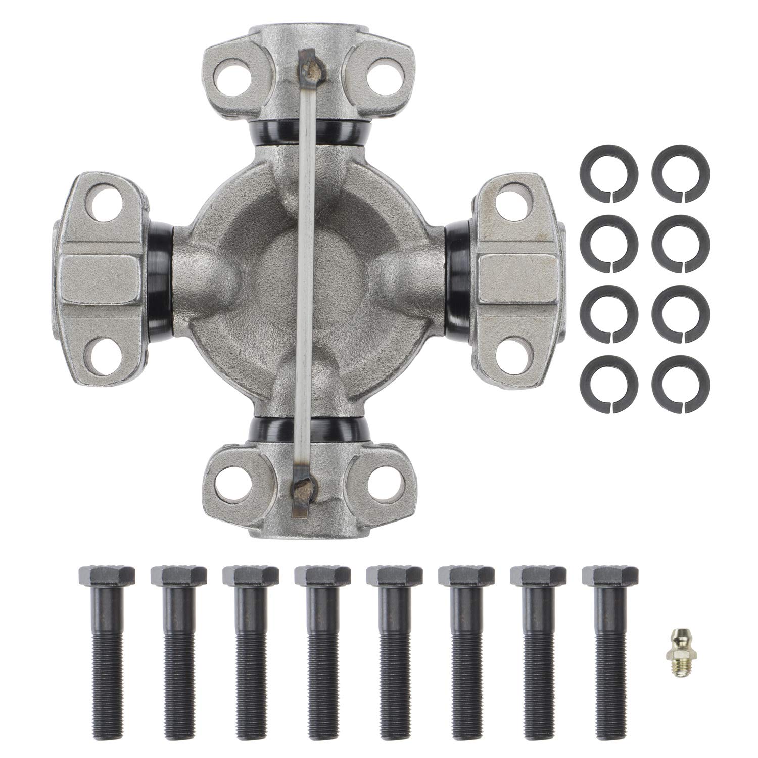 Premium MOOG 905B Greaseable Universal Joint for 905 with 8 3/8"-24 x 1-3/4" Cap Screws & 8 Lock Washers