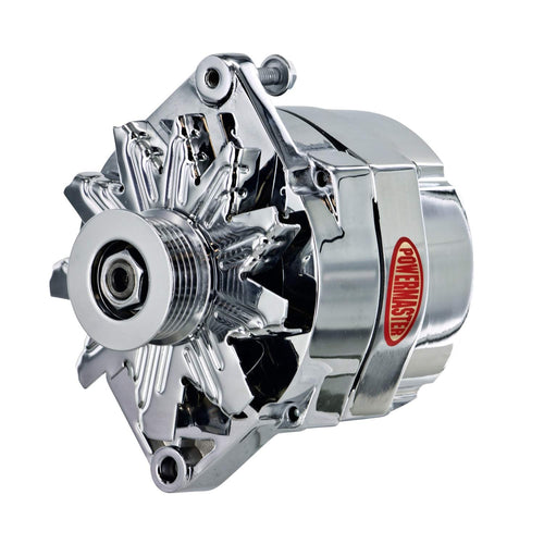 Chrome Powermaster 8-36140 Alternator (Upgrade 150A 6 Groove Pulley 1 Wire Motorola Replacement 1" Mating flange)