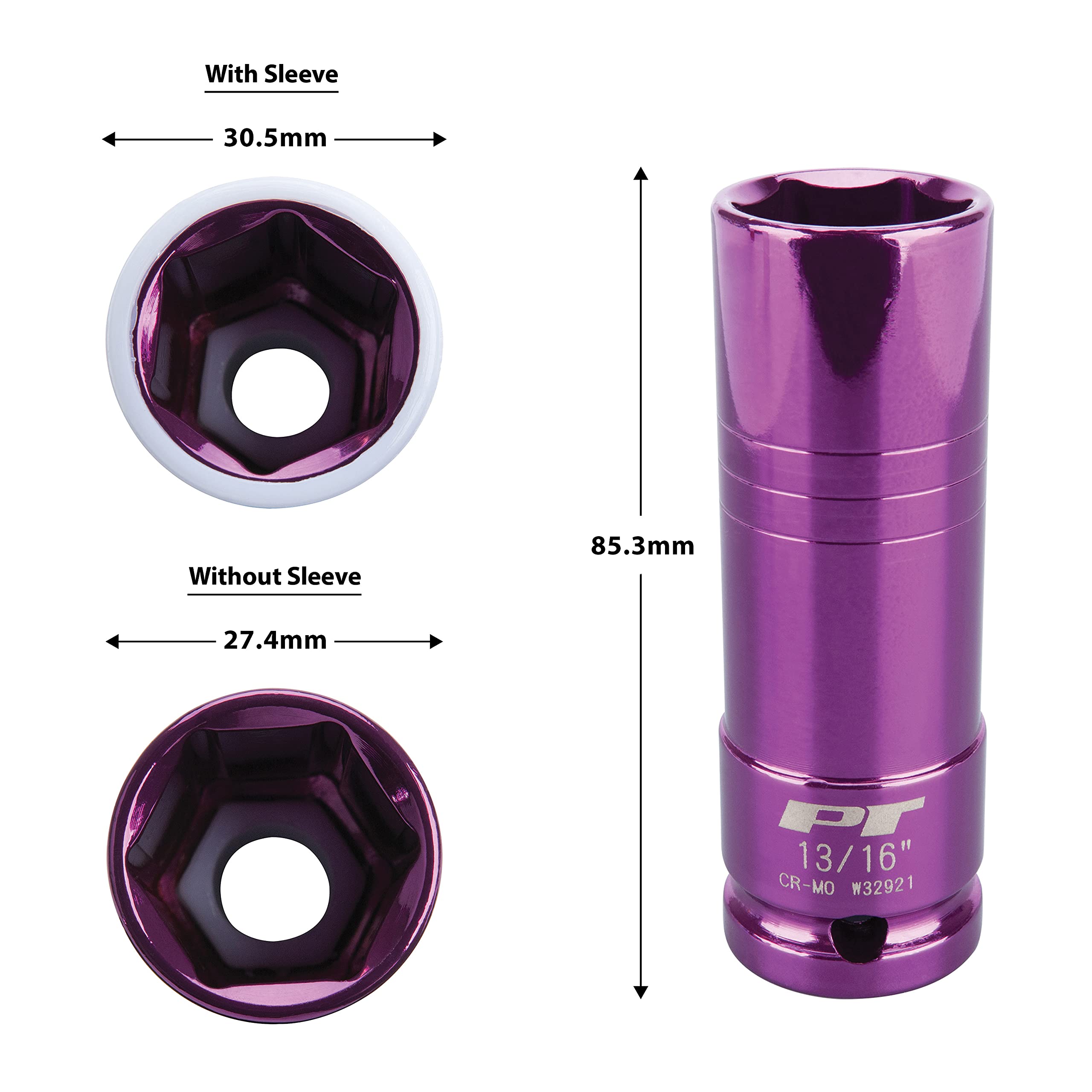 W32921 Performance Tool 1/2-Inch Impact Drive 13/16-Inch Thin Wall Socket