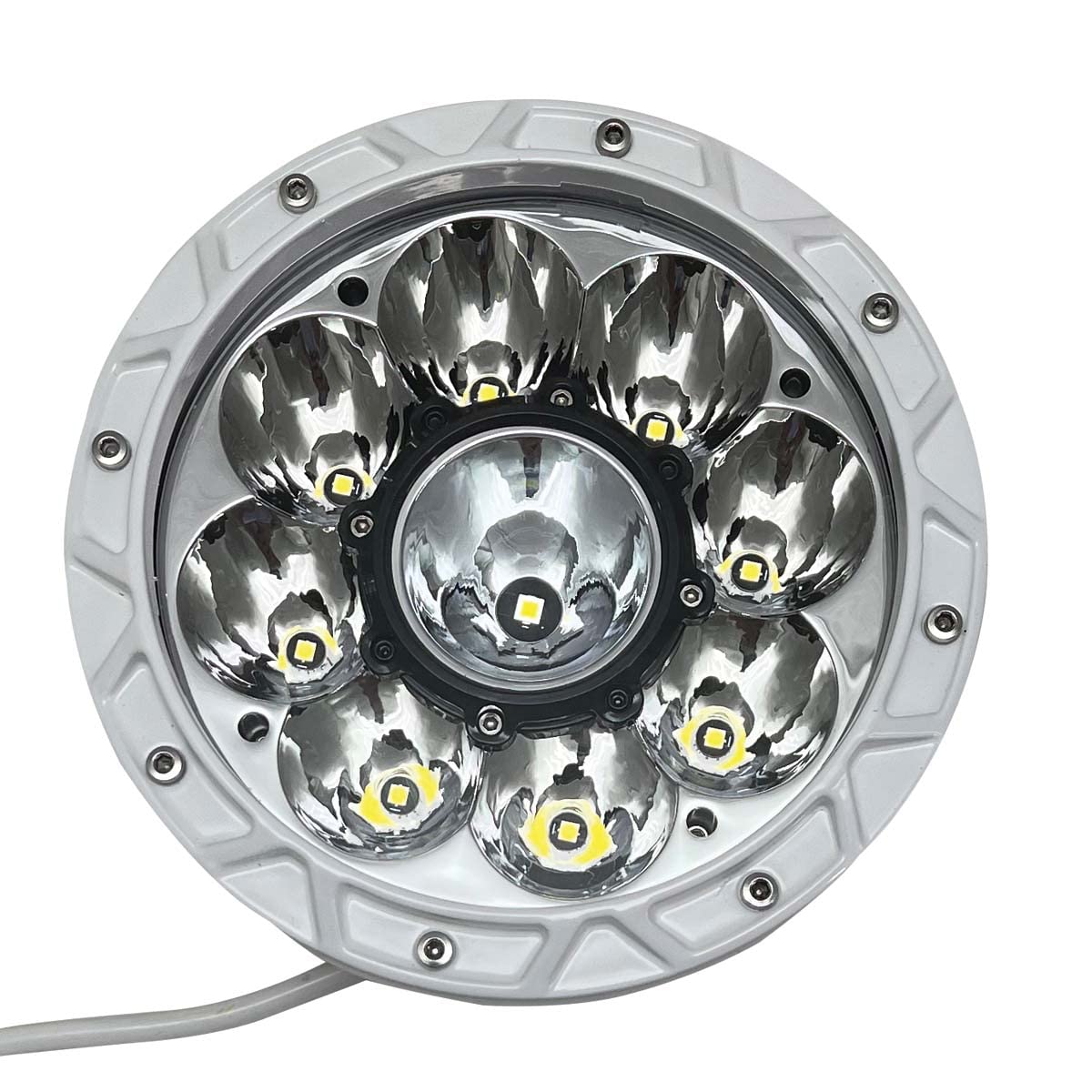 Marine Sport Lighting PRO Grade Marine Stern Light Fit 7 inch High Power LED Round Docking or Spreader MS7LEDWL