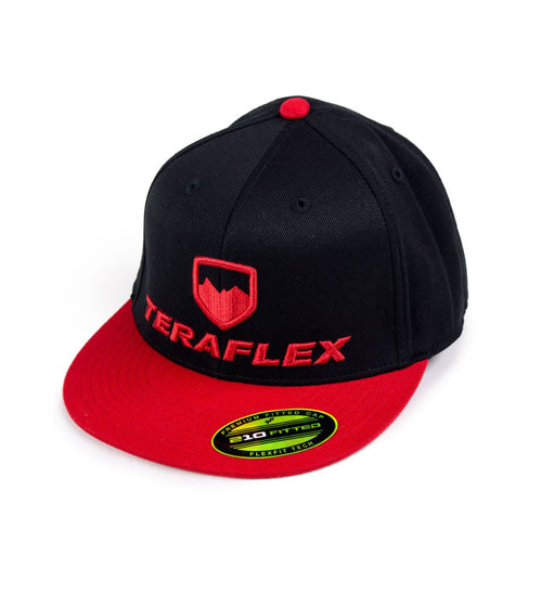 Small/Medium TeraFlex 5237034 Red/Black Flexfit 2-Tone Visor Hat, Premium, 1 Pack