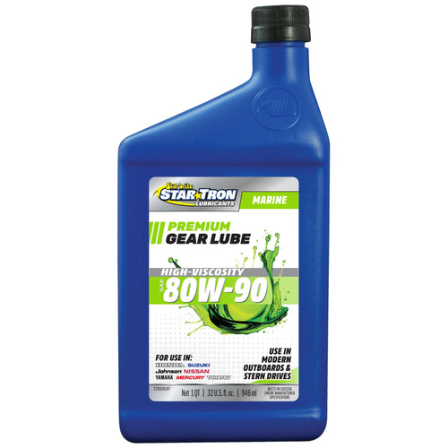 STAR BRITE High Viscosity Star Tron Lower Unit Gear Lube 80W90 - Anti-Wear, Rust & Corrosion Inhibitors, Ideal for Outboard Motors & Stern Drives - 32 OZ (027032)