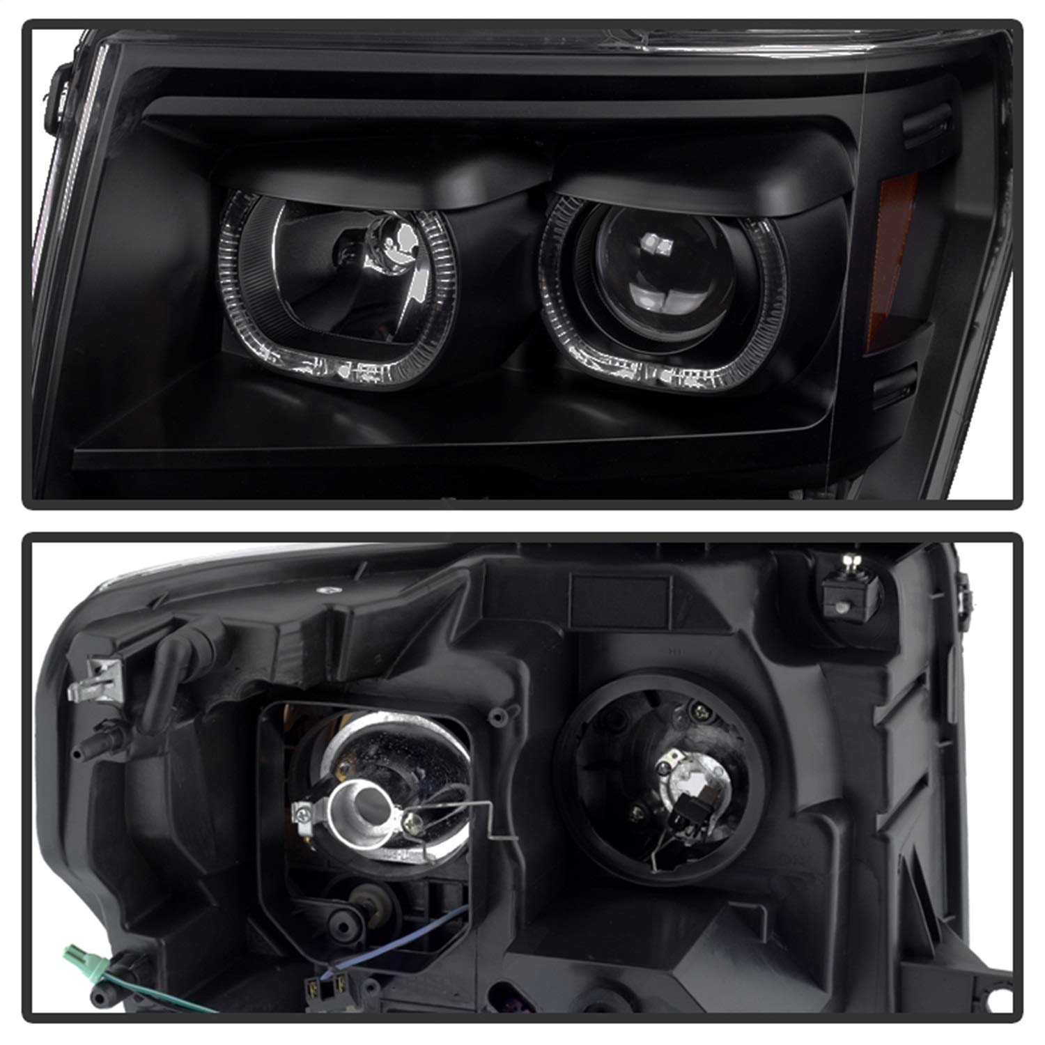 Ford LED Halo Xtune PRO-JH-FF15009-CFB-BK Projector Headlight