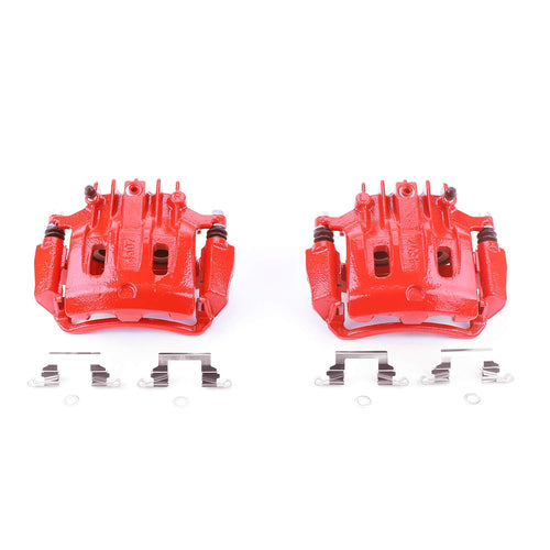 Power Stop S4752 Rear Pair of High-Temp Red Powder Coated Calipers For Ford Excursion 2000-2005, Ford F-250 Super Duty 2000-2004, Ford F-350 Super Duty 2000-2004 [Model Specific]