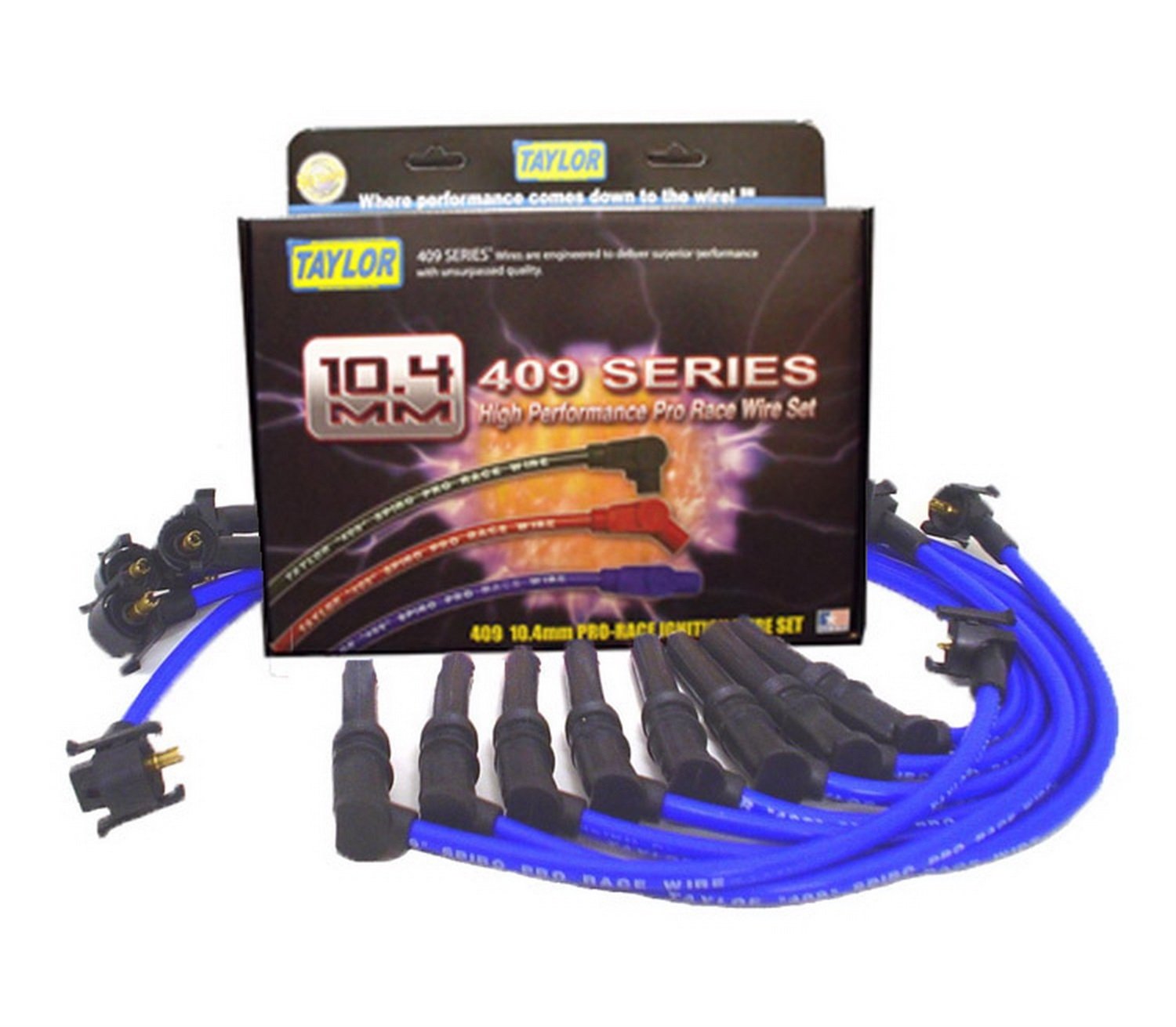 409 Taylor Cable Spiro-Pro custom blue 79657