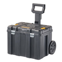 Modular DEWALT Tool Box with Wheels, Large Rolling Tool Box With Telescopic Handle, Portable Carrier Deep Stackable TSTAK Storage (DWST17820)