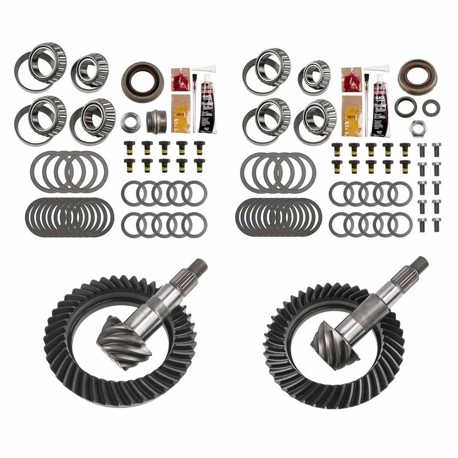 Differential Ring & Pinion EXCEL XLK-5005 with Rebuild Bearing Kit For Dana 44 JK Rubicon - Front & Rear, Gear Ratio: 4.56, 10-Bolt, 24 Spline, 9 Pinion & 41 Ring Tooth Fits Jeep Wrangler 2007-2018