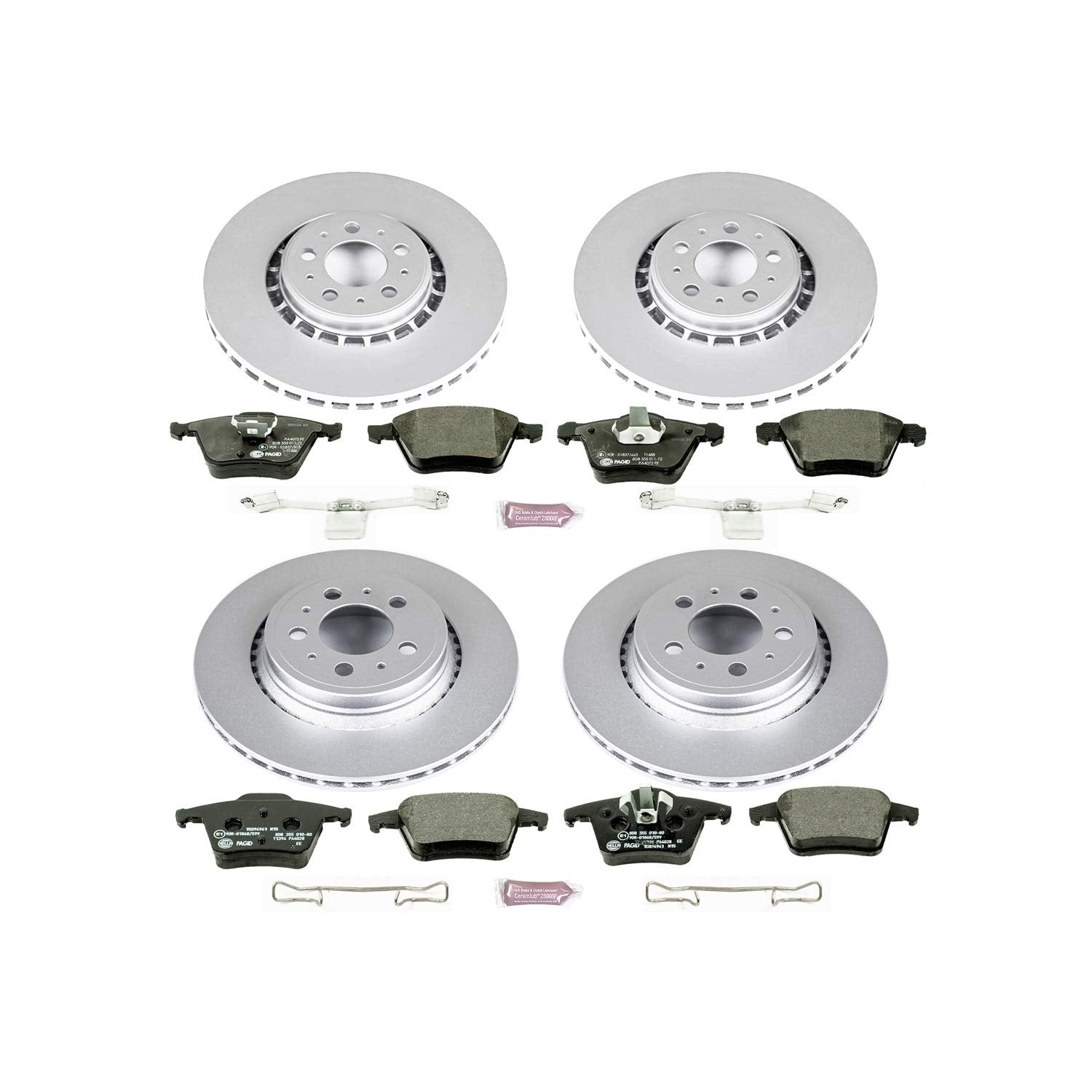 Power Stop ESK4502 Euro-Stop Front & Rear Brake Kit For Volvo XC90 2003-2014 [Model Specific]