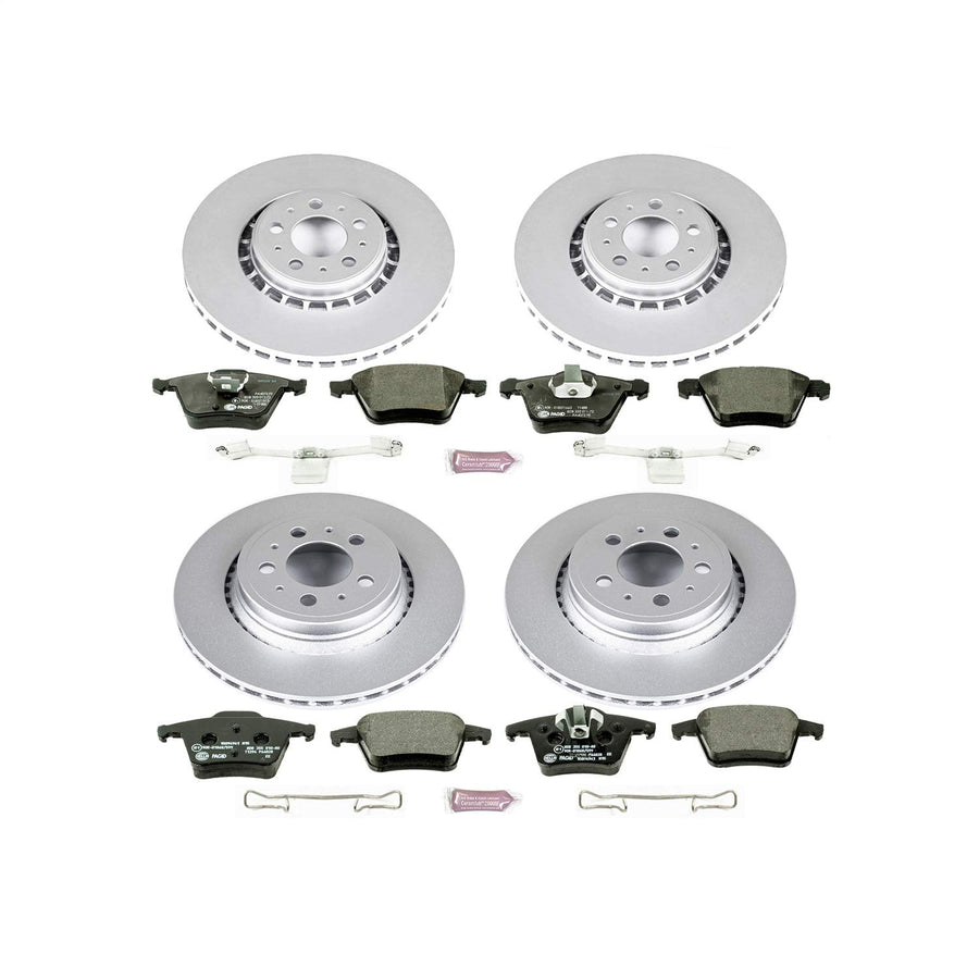 Power Stop ESK4502 Euro-Stop Front & Rear Brake Kit For Volvo XC90 2003-2014 [Model Specific]