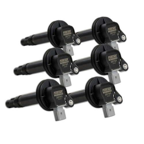 Flame-Thrower Coil PerTronix 30766 for 2010-12 Ford V6 EcoBoost 3.5L 2-Pin Gray; Set of 6