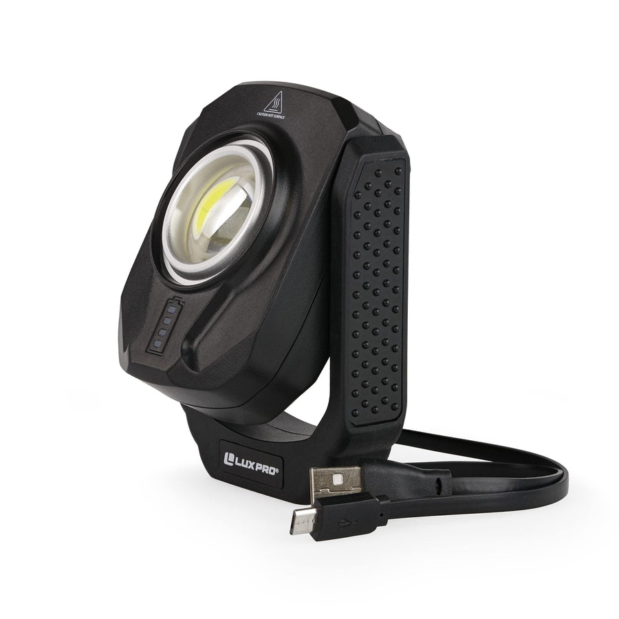 LP387 LUXPRO Rechargeable 1000 Lumen 360º Swivel LED Work Light with Magnet Base