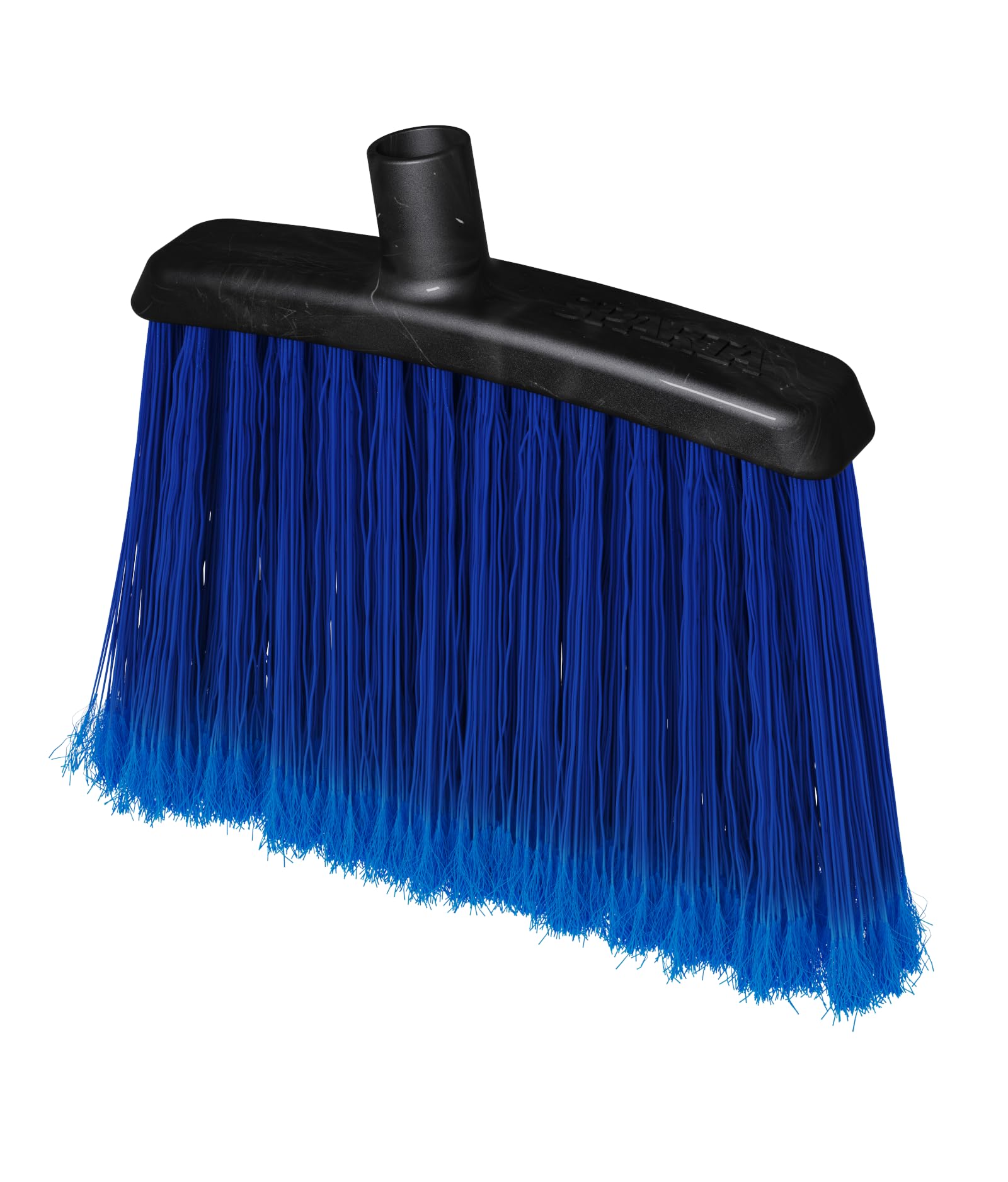 Duo-Sweep Carlisle FoodService Products, Flagged Angled Warehouse Broom with Handle, 48 Inches, Blue