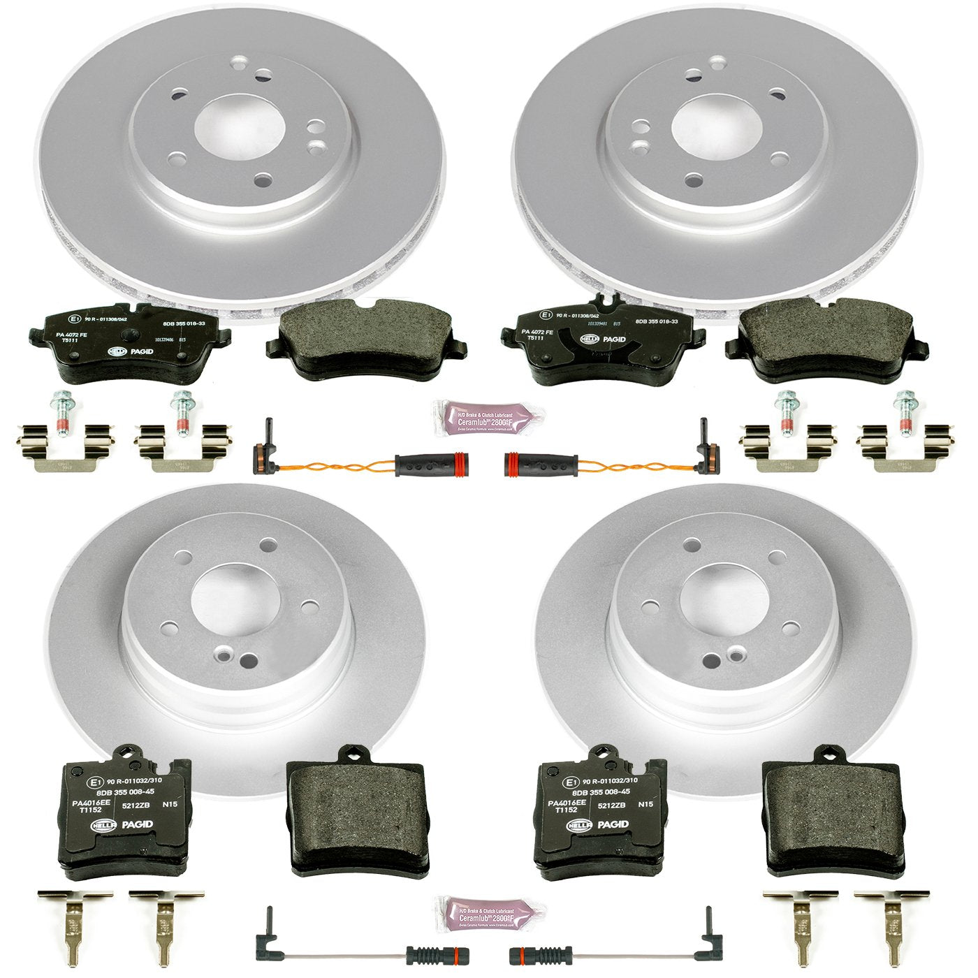 Euro-Stop Power Stop Brake Kit For Mercedes-Benz C, Mercedes-Benz C240, Mercedes-Benz C280, Mercedes-Benz C320, Mercedes-Benz C350, Mercedes-Benz CLK320, Mercedes-Benz CLK350 [Model Specific]