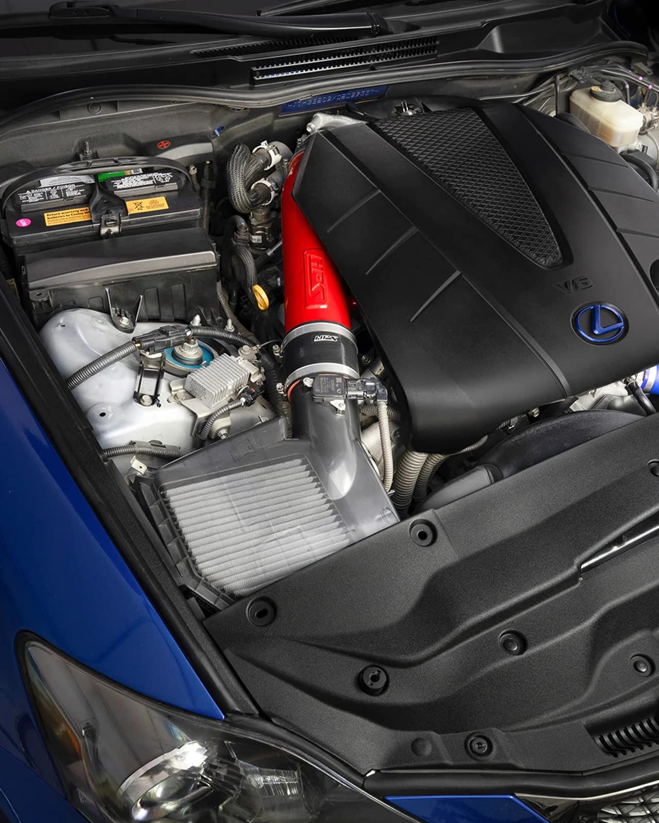 HPS Red Performance Air Intake System Kit with Filter Compatible for 2006-2013 Lexus IS350 3.5L IS250 2.5L 2010-2015 IS350C 3.5L IS250C 2.5L V6, 827-710R