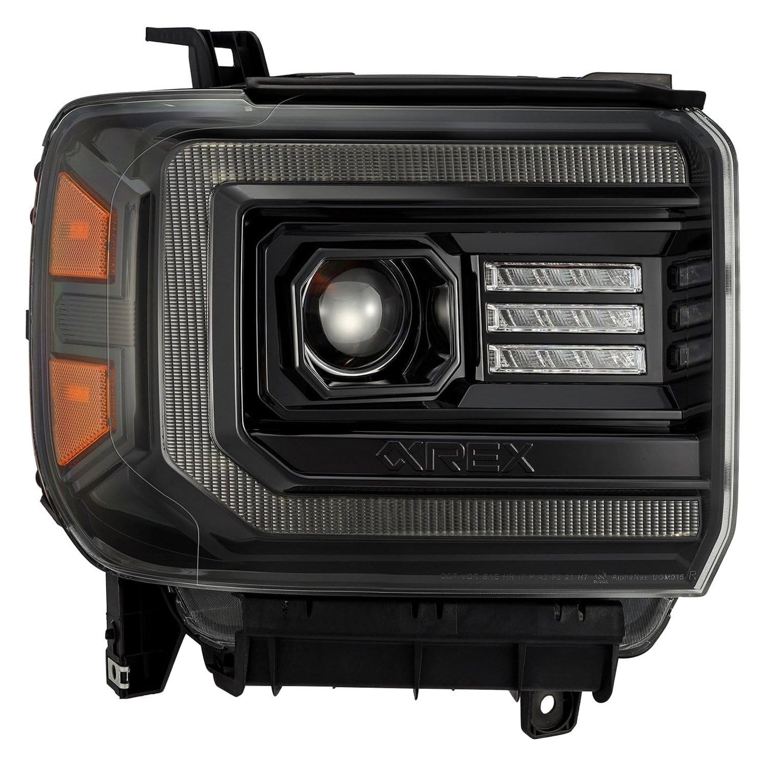 880614 AlphaRex USA LUXX Series LED Projector Headlights fits GMC Sierra 1500, Smoke