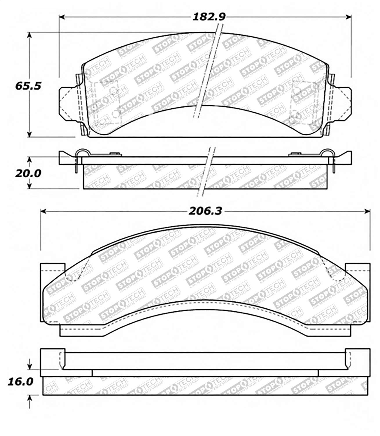Brake Pads StopTech 305.05430 Street Select with Hardware