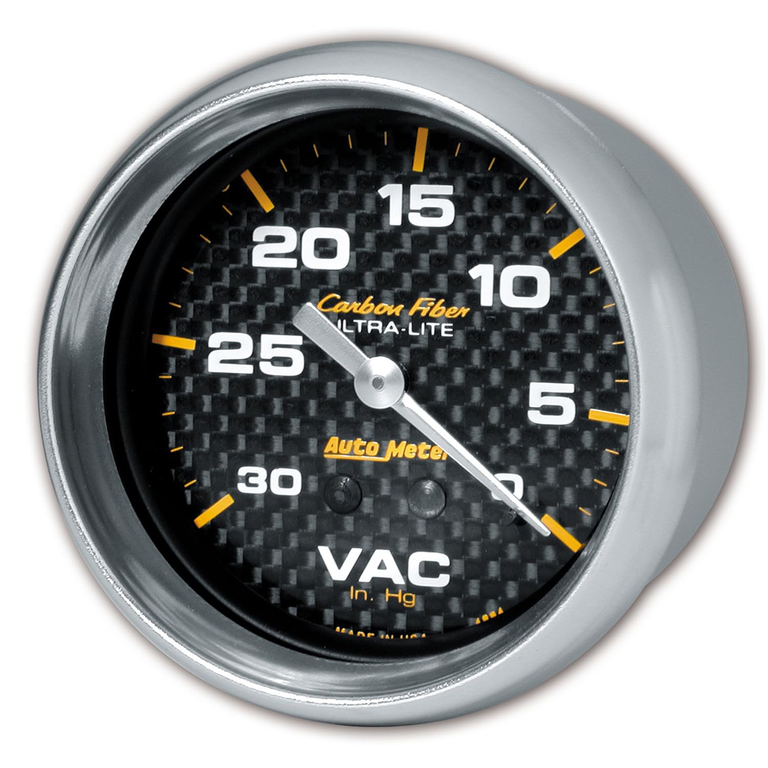 Carbon Fiber Auto Meter 4884 Mechanical Vacuum Gauge