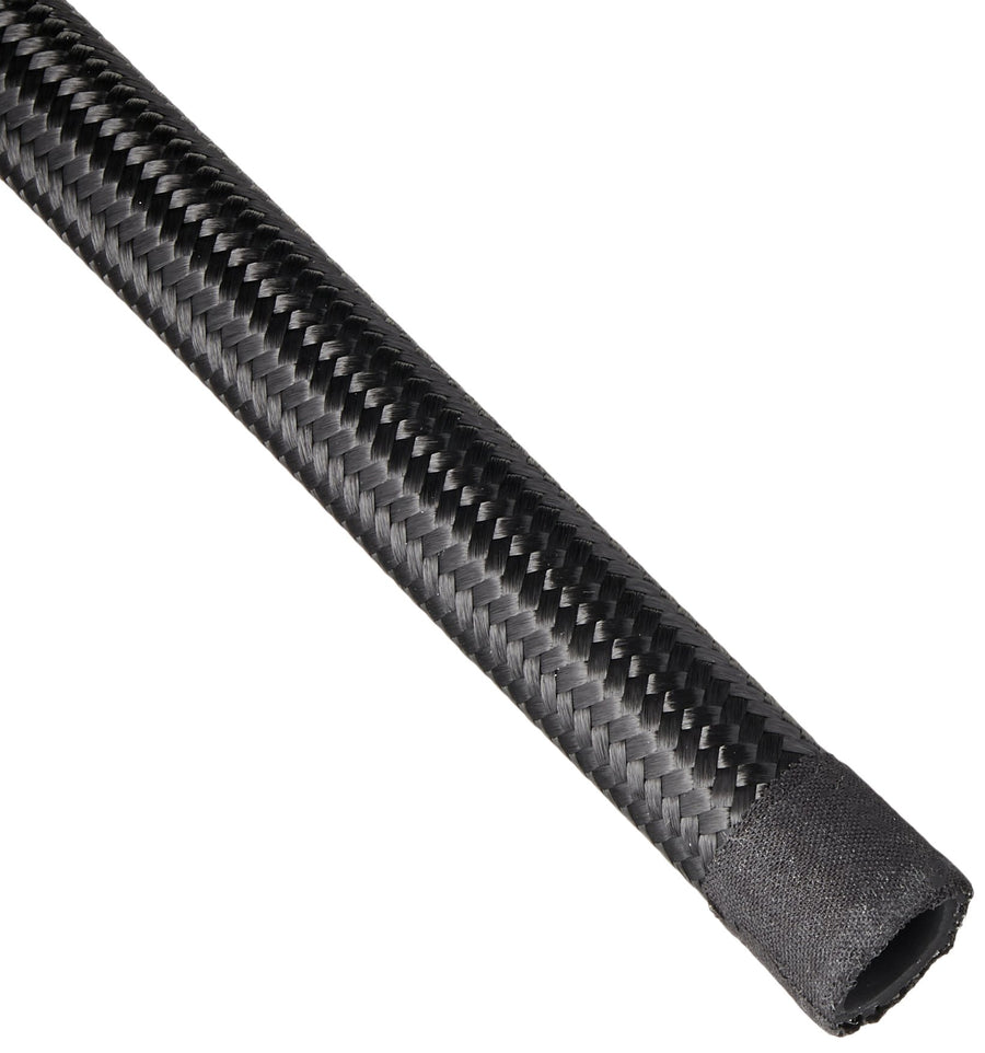 Nylon Braided Flex Hose Vibrant Performance 11992 (5ft Roll of Black ; AN Size: -12; Hose ID 0.68")