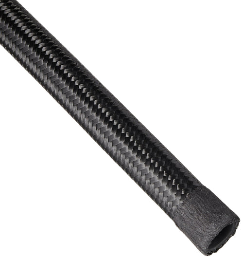 Nylon Braided Flex Hose Vibrant Performance 11992 (5ft Roll of Black ; AN Size: -12; Hose ID 0.68")
