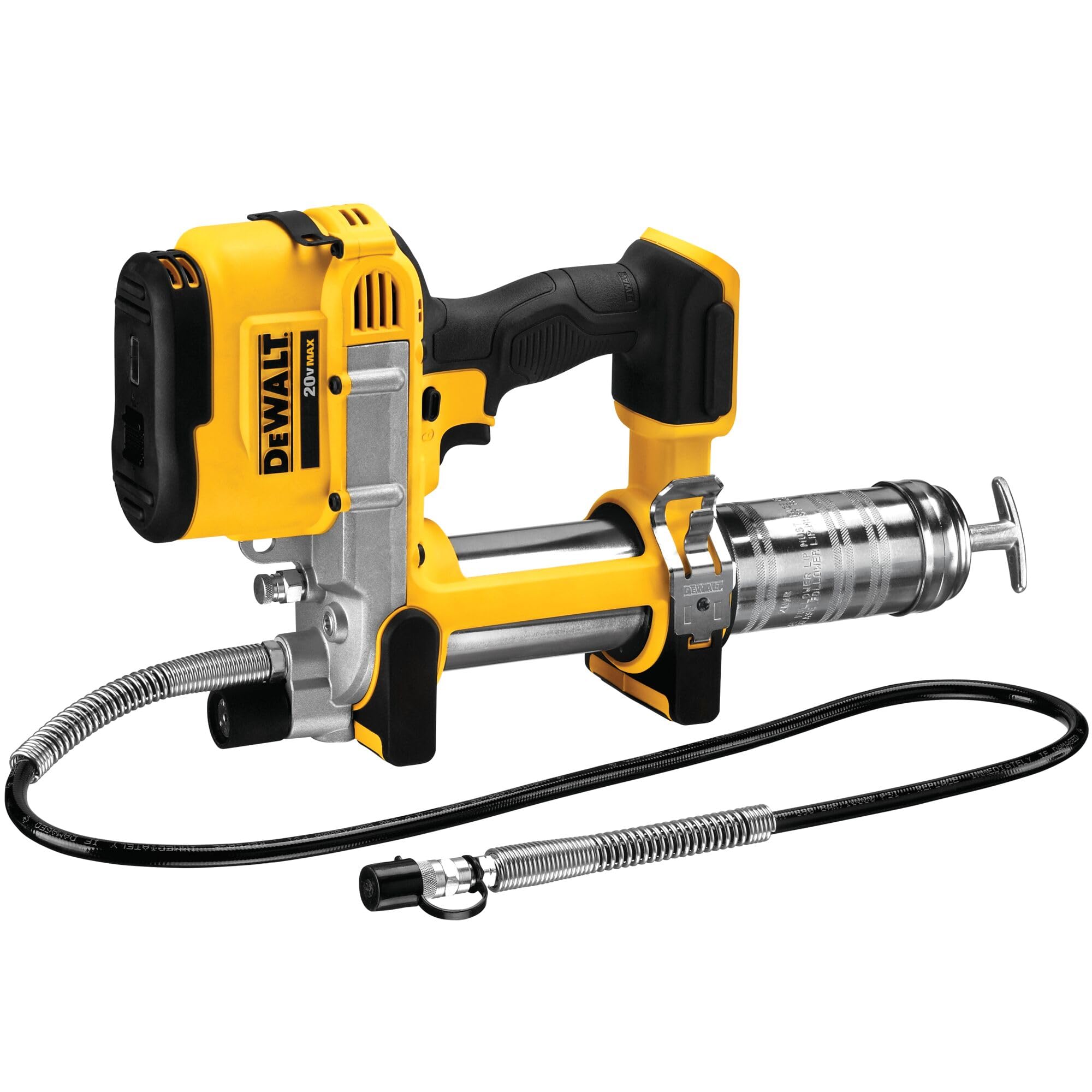 20V MAX DEWALT Grease Gun, Cordless Electric Grease Gun 42” Hose, 10,000 PSI, Variable Speed Triggers, Tool Only (DCGG571B)