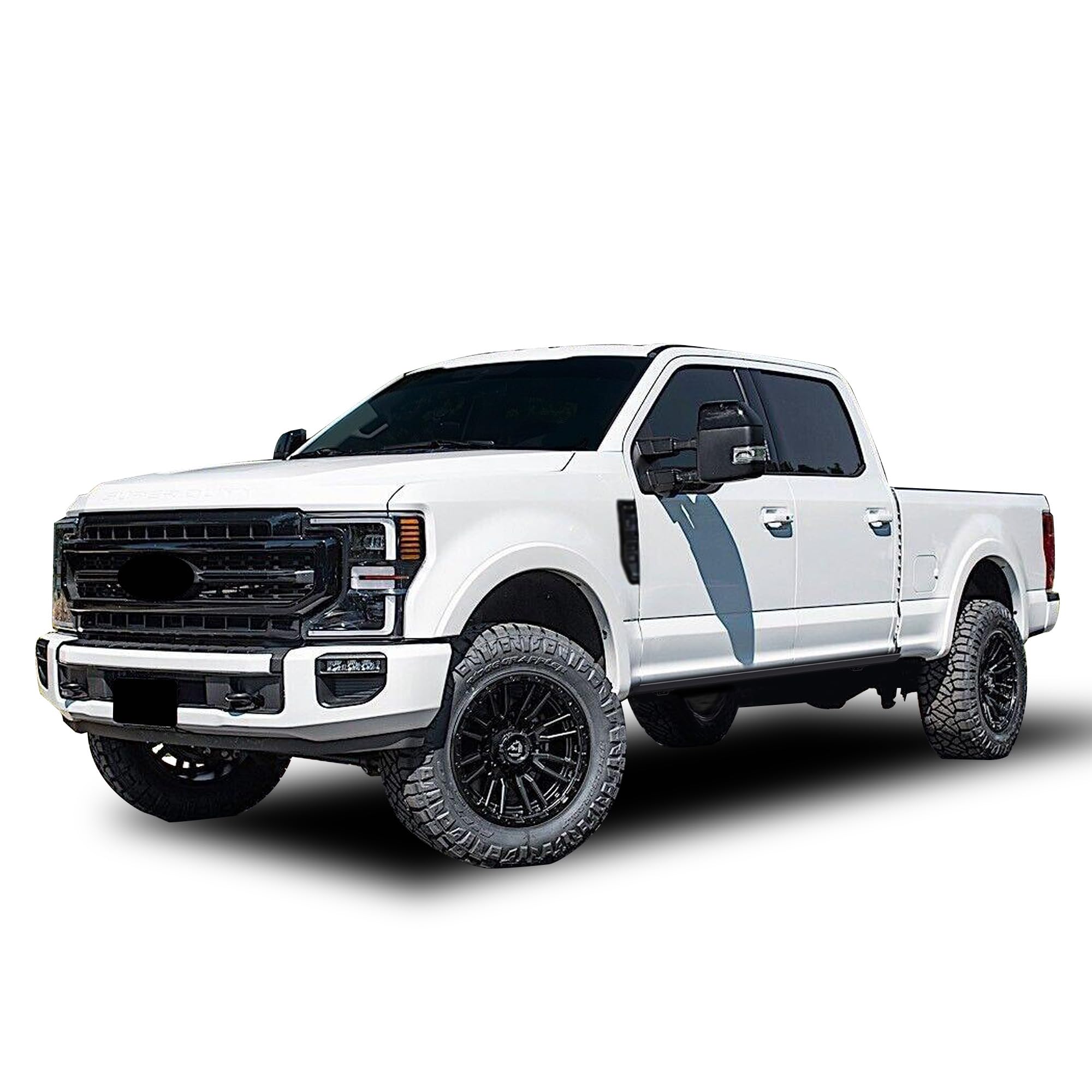 Elite Black Horse Retractable Power Board Compatible with 15-20 F-150|17-19 F-250 Super Duty|F-350 Super Duty|F-450 Super Duty|F-550 Super Duty SuperCrew Cab -PWBR2185