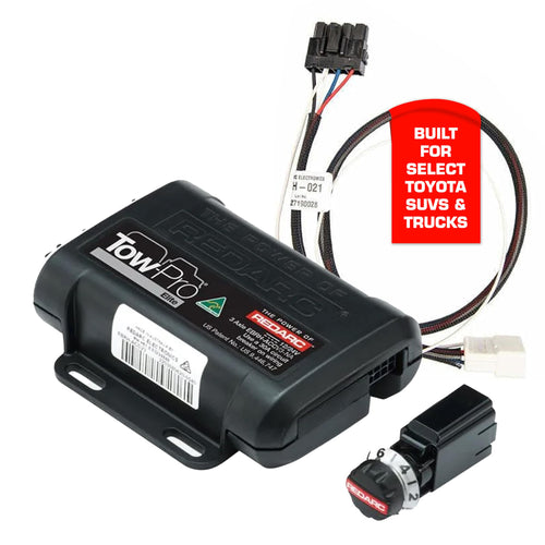 Tow-Pro Elite REDARC Electric Trailer Brake Controller Kit for Toyota Land Cruiser, Sequoia, 4Runner, Dual Braking Modes, Plug and Play Install, 12V/24V Compatible to Tow RV, Camper, Trailer, Boat