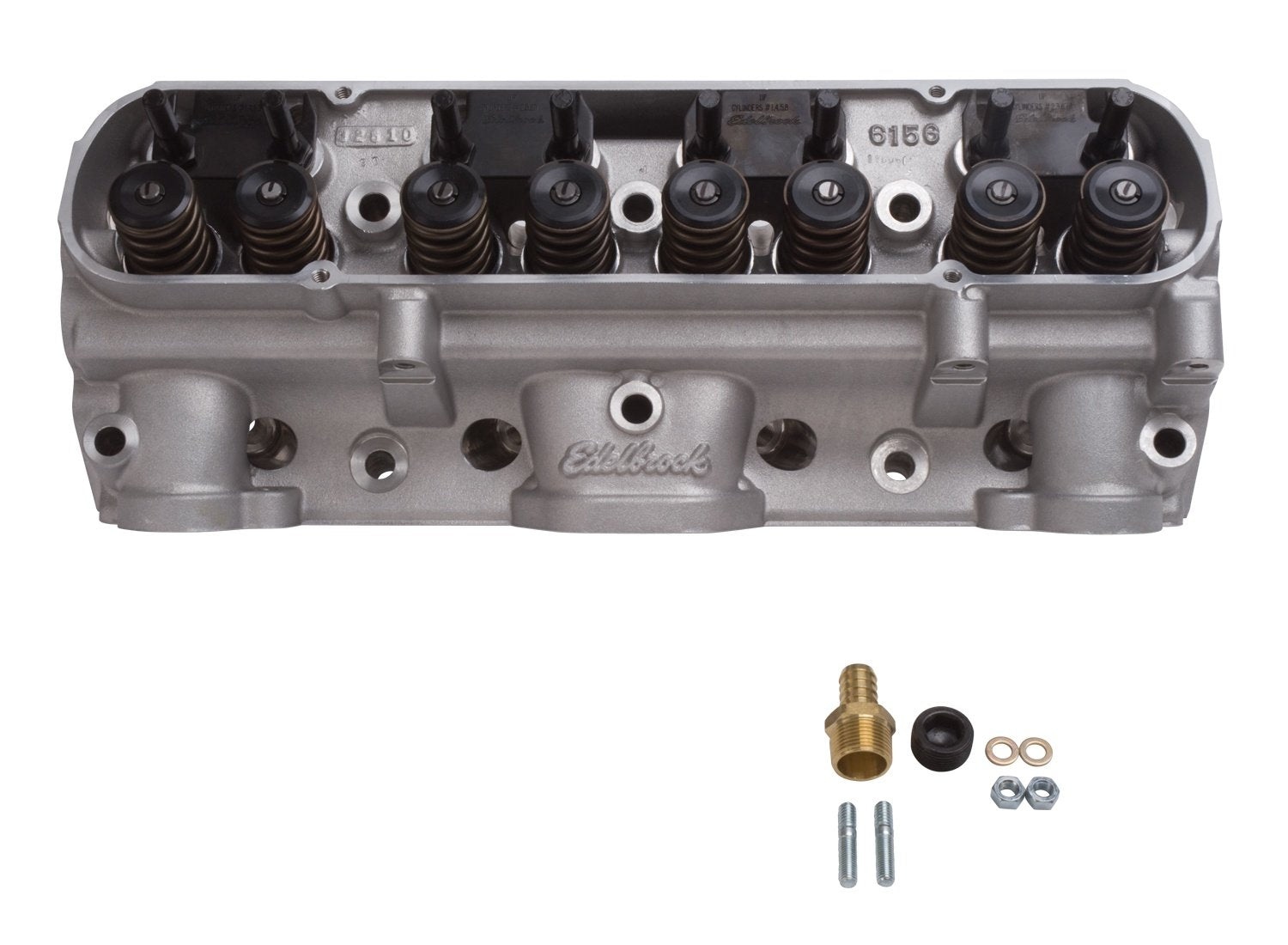 Edelbrock Russell 61599 Performer 72cc Pontiac Cylinder Head with Complete D-Port Exhaust