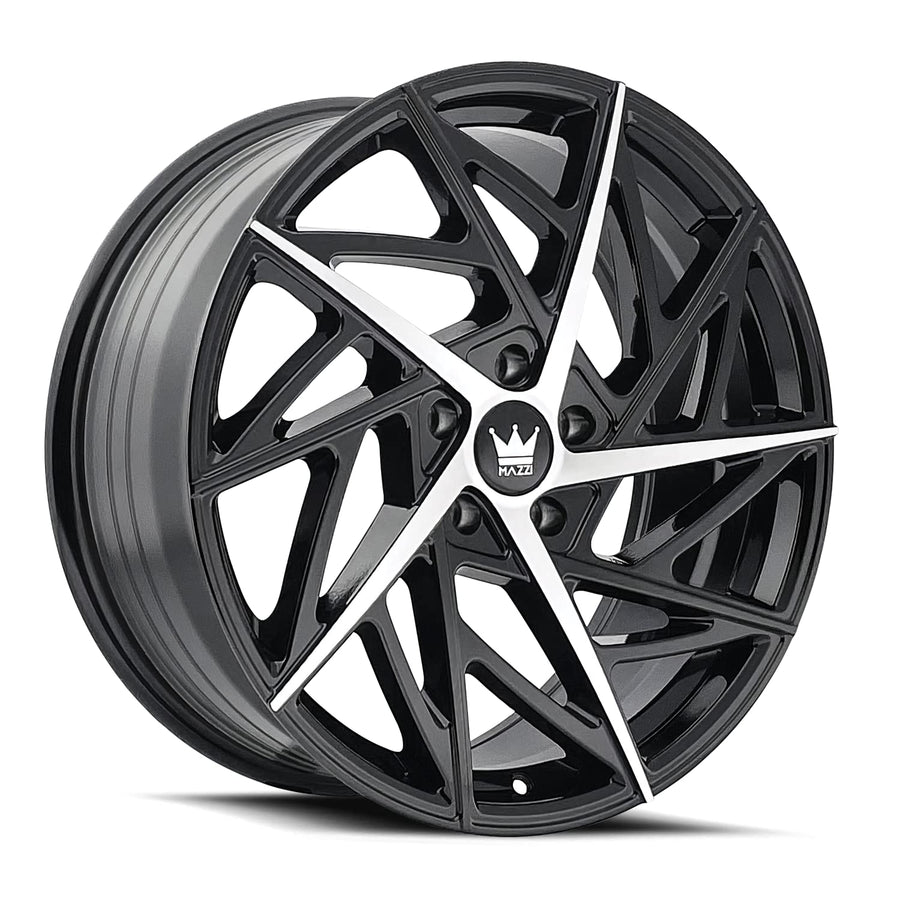18x8 FREESTYLE, Bolt Pattern: 5x120/, Offset: 35, GLOSS BLACK/MACHINED, set of 1