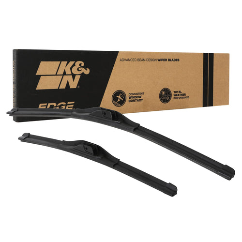 Wiper Blades K&N EDGE: All Weather Performance, Superior Windshield Contact, Streak-Free Wipe Technology: 26" + 20" (Pack of 2)