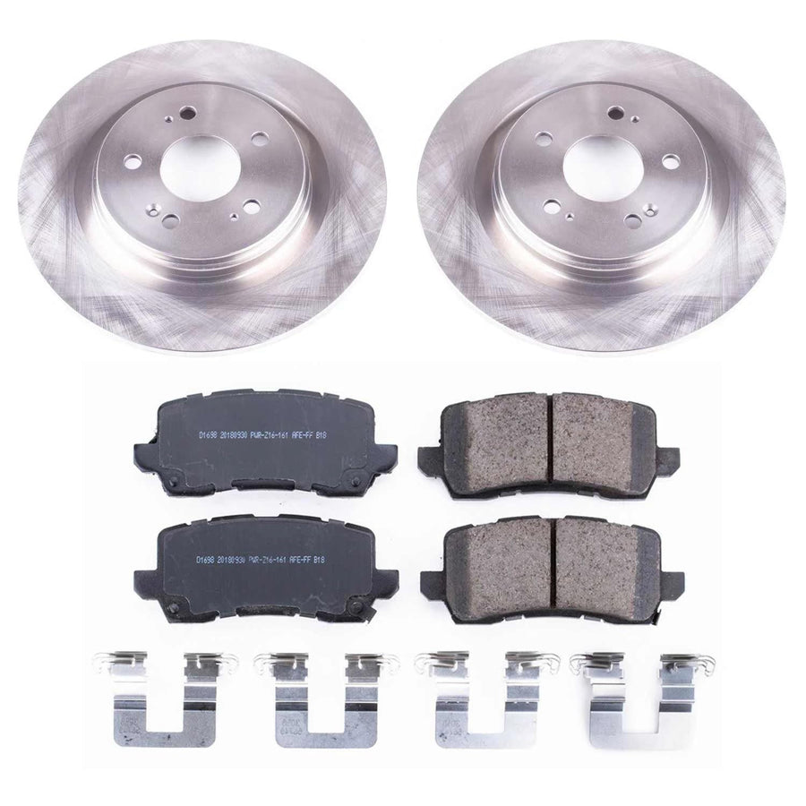 Power Stop KOE7903 Rear Replacement Brake Kit-OE Brake Rotors & Ceramic Brake Pads For Honda Odyssey 2018-2020 [Model Specific]