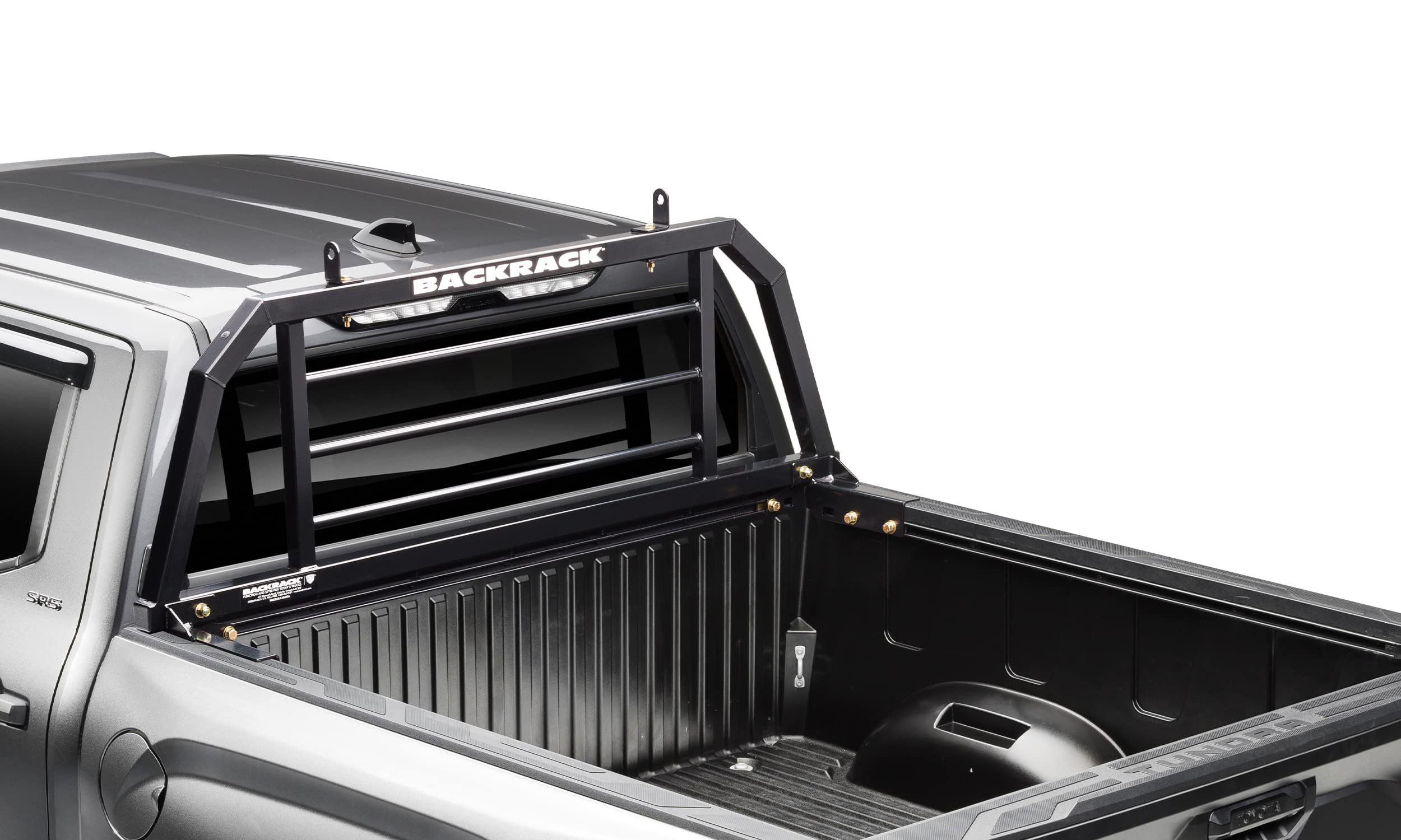BACKRACK RealTruck SRX Rack Non-Lighted Frame | Black, No Drill | SRX800 | Fits 2020-2025 Chevrolet/GMC Silverado/Sierra 2500/3500 HD; 2004-2025 Nissan Titan; 2000-2007 Toyota Tundra & Others