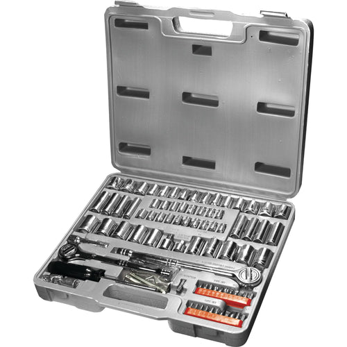 100-Piece Performance Tool SAE/Metric Socket (1/4-Inch, 3/8-Inch & 1/2-Inch Drive) and Bit Set