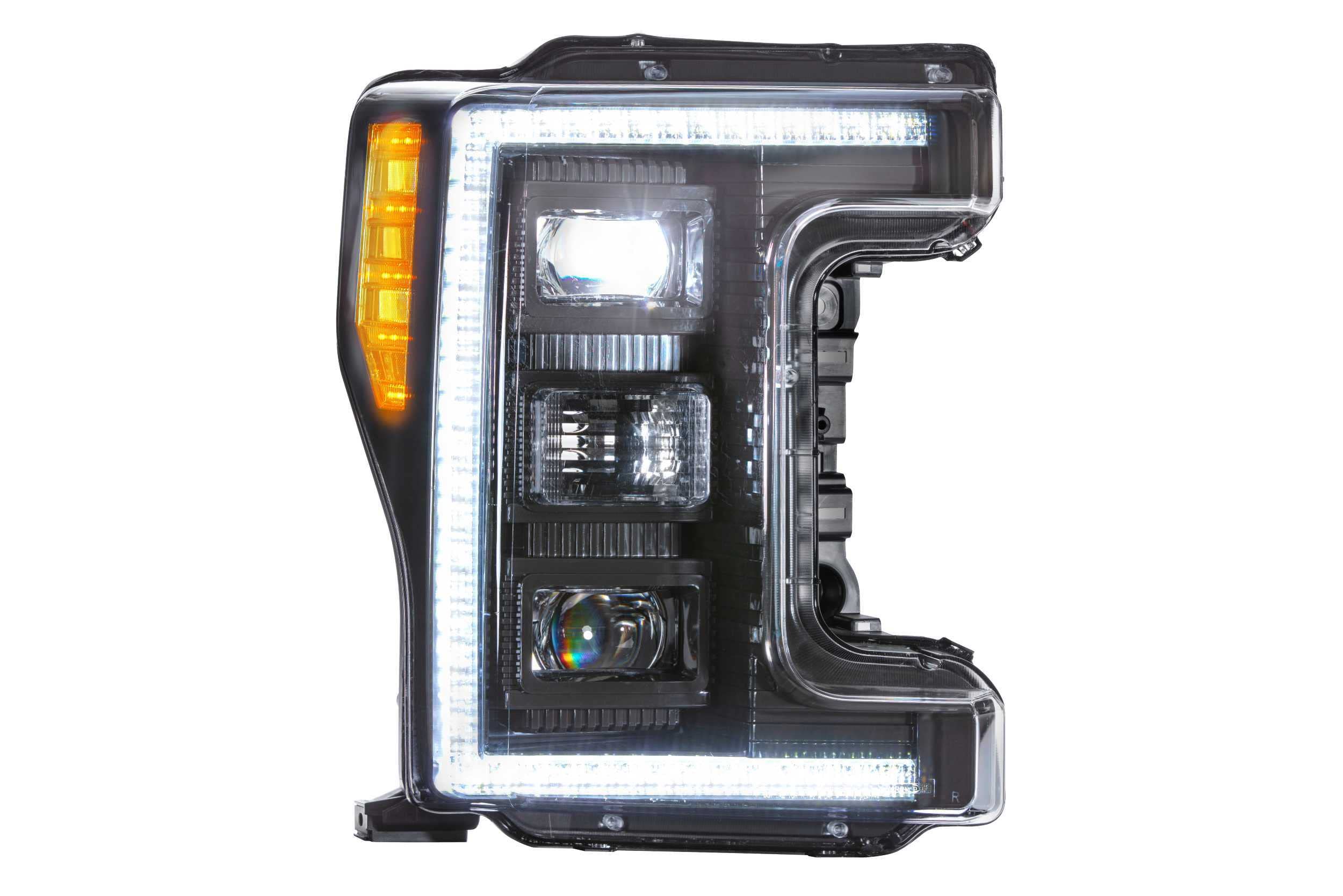 Morimoto XB LED Headlight Housing Upgrade, Fits 2017-2019 Ford Superduty, Plug and Play Replacement, DOT Approved Assembly with LED Headlights (High/Low), DRLs, & UV Coated Lenses (1x LF554)