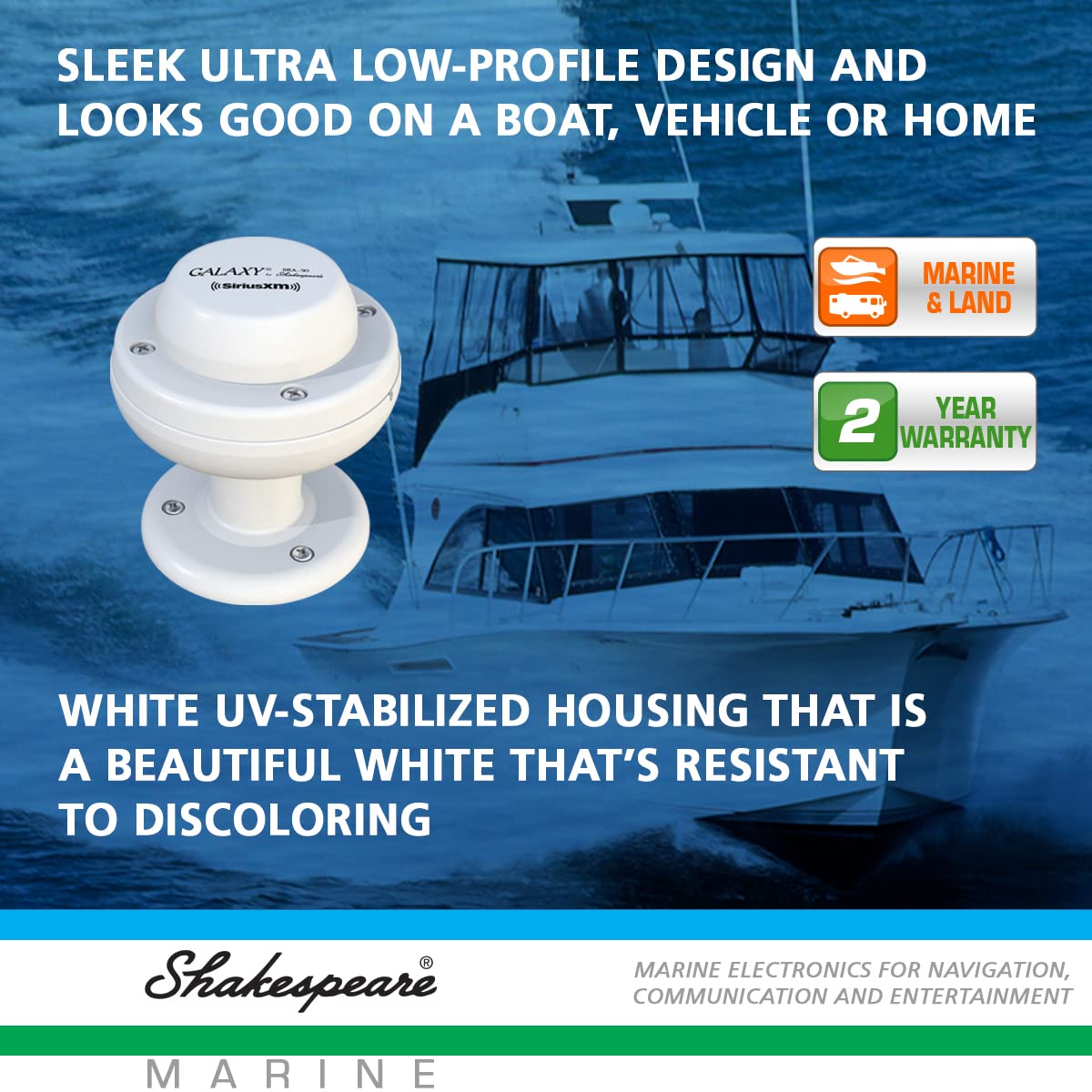 SiriusXM Satellite Antenna, Shakespeare SRA-50 Galaxy White