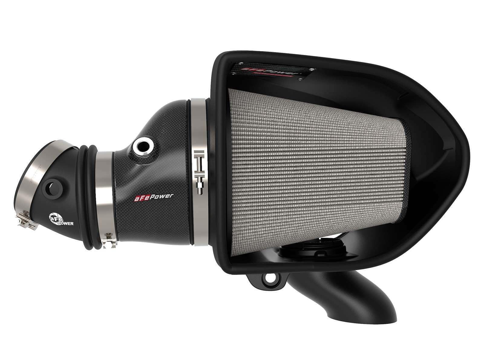 Track Series aFe POWER Intake System w/Pro DRY S Filter, #57-10001D, Carbon Fiber
