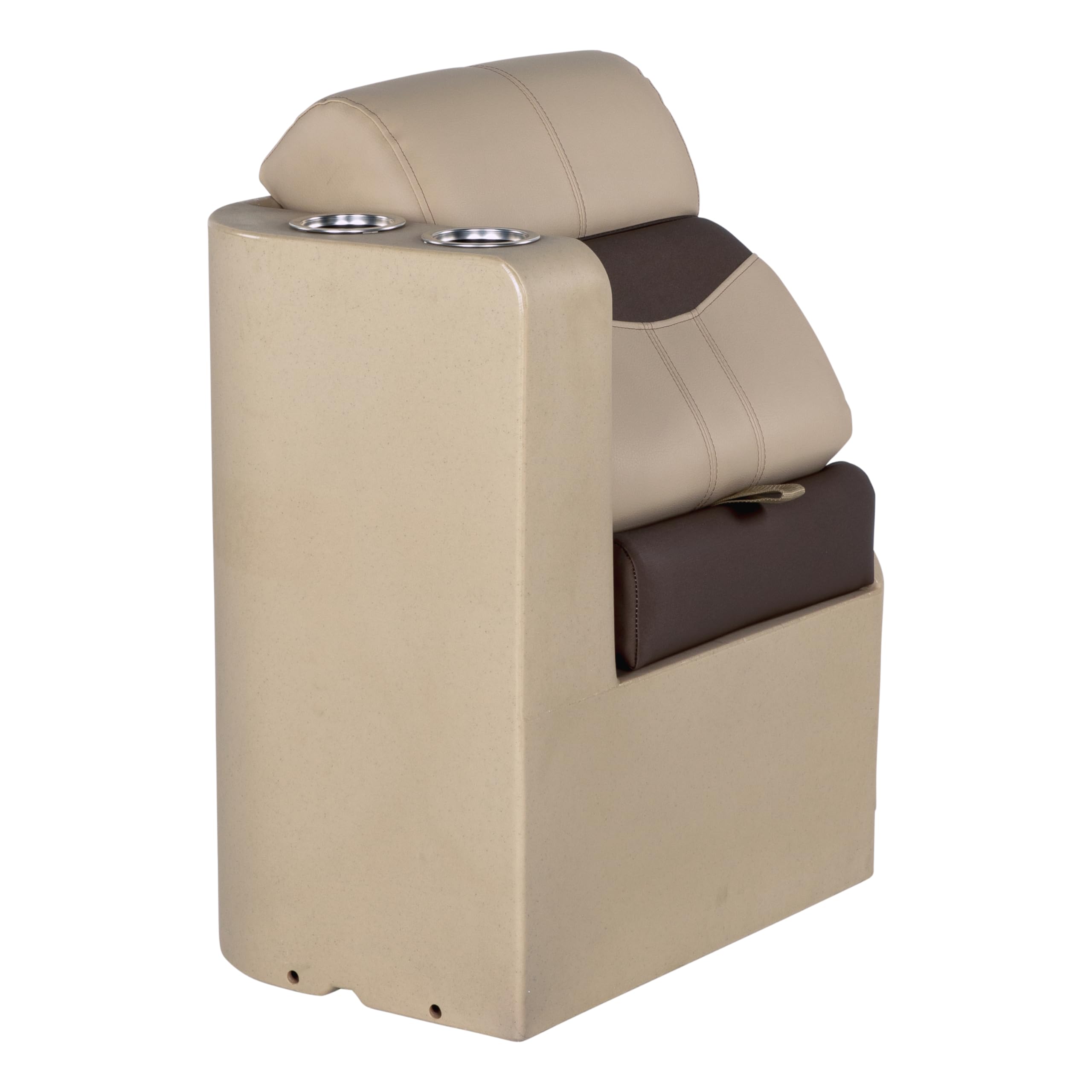 Lippert 17" Rockport Series Left Pontoon Chaise, Measures 17" L x 32.5" W x 26" H, Marine-Grade Vinyl, High-Density Foam, Easy Installation, Fits Most Pontoons, Sand – 20221094033