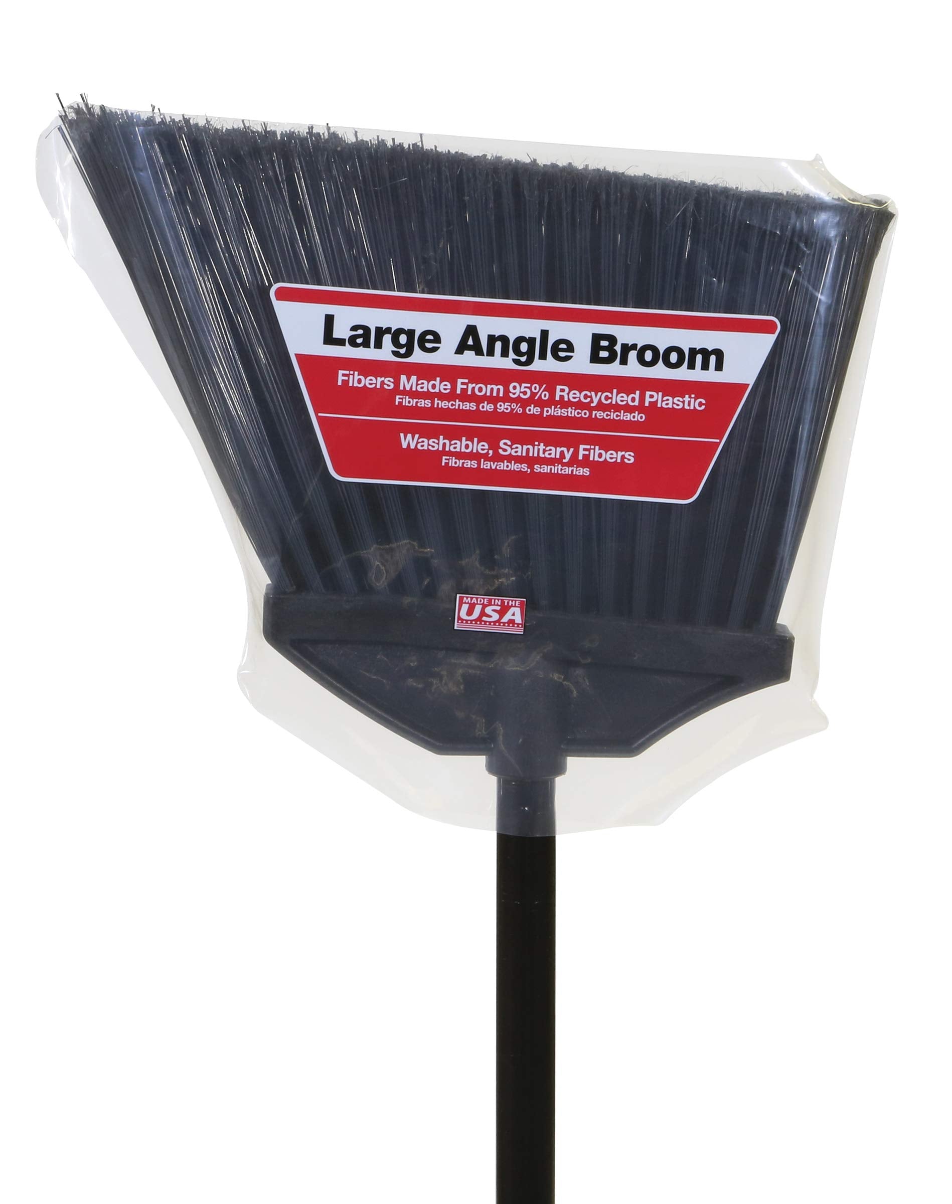 O-Cedar Large Commercial Angle Broom with Flagged Bristles